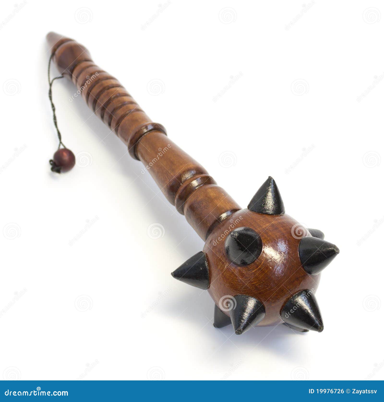 Wooden mace stock photo. Image of sidearm, brown, mace 19976726