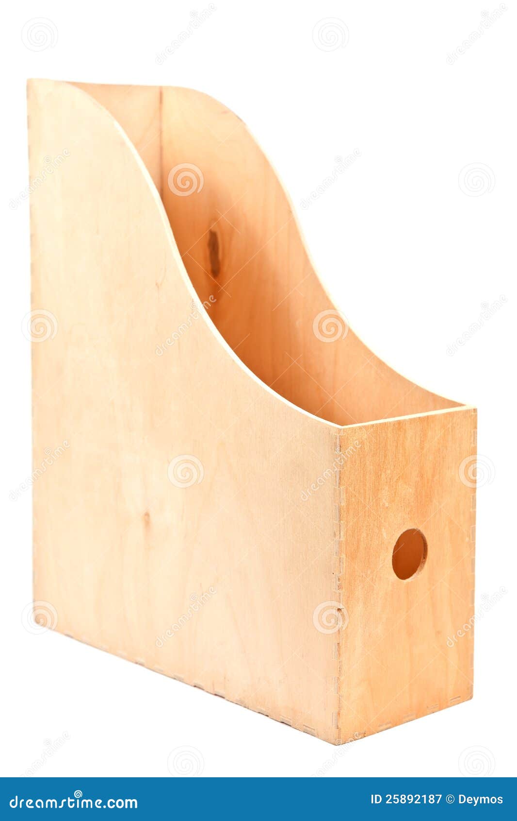 Wooden Magazine Holder Isolated on White Stock Image Image of curve
