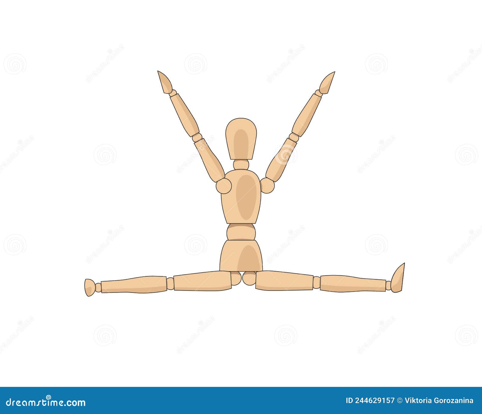 Collage of wooden mannequin in different positions Stock Photo - Alamy