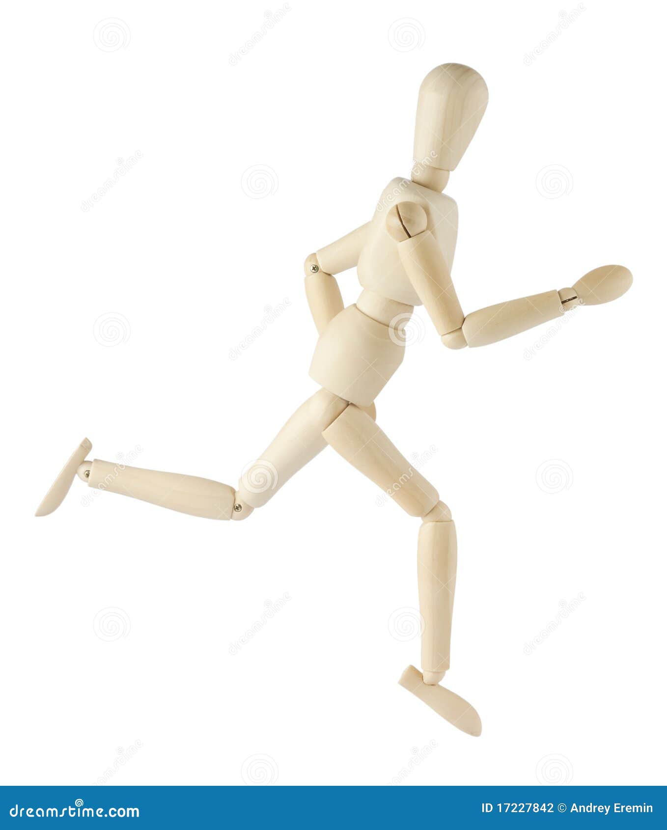 Wooden Running Mannequin Isolated On White High-Res Stock Photo - Getty  Images