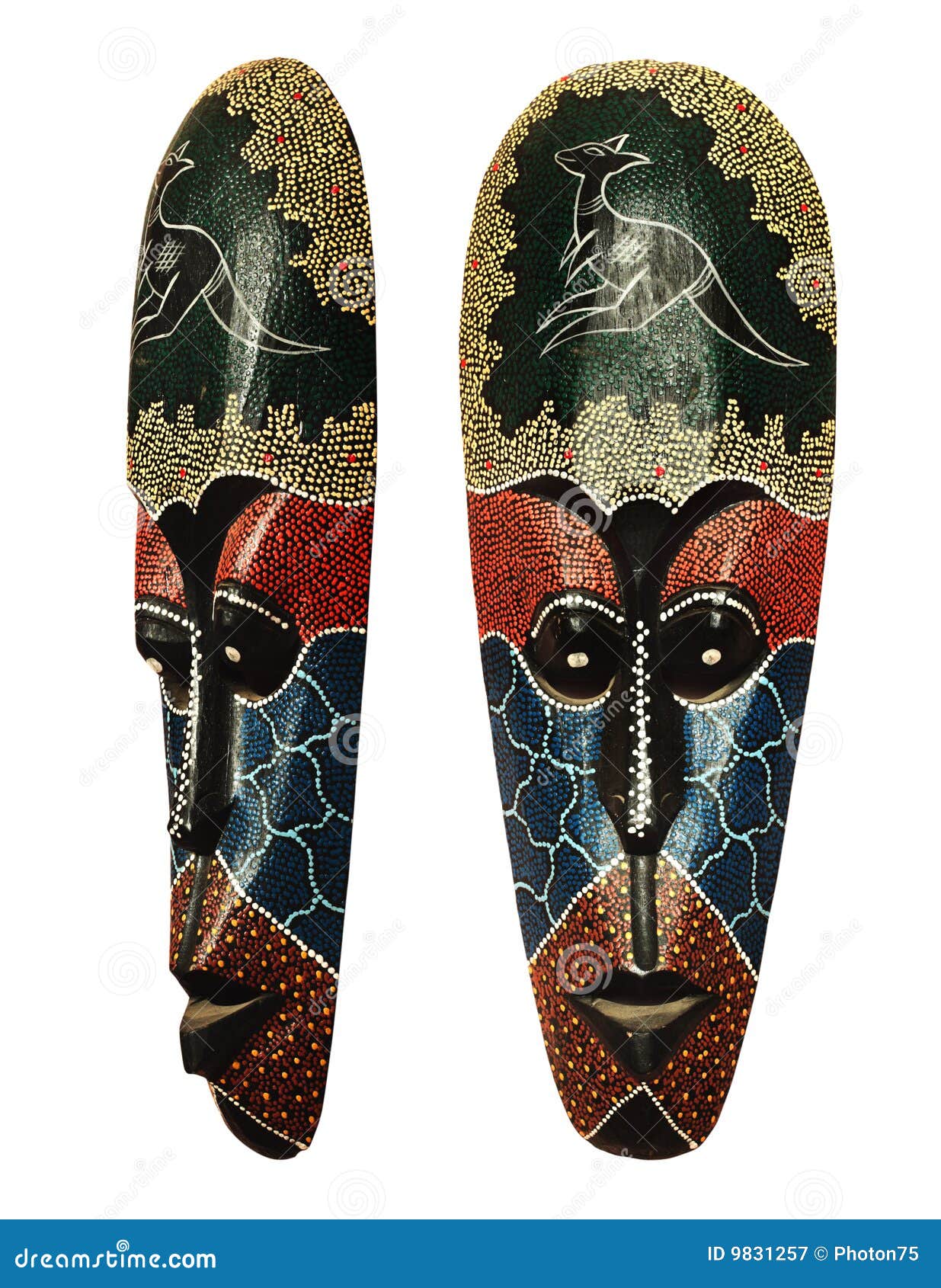 Wooden Mask of Aboriginal Idol Stock Image Image of carvings, cultural 9831257