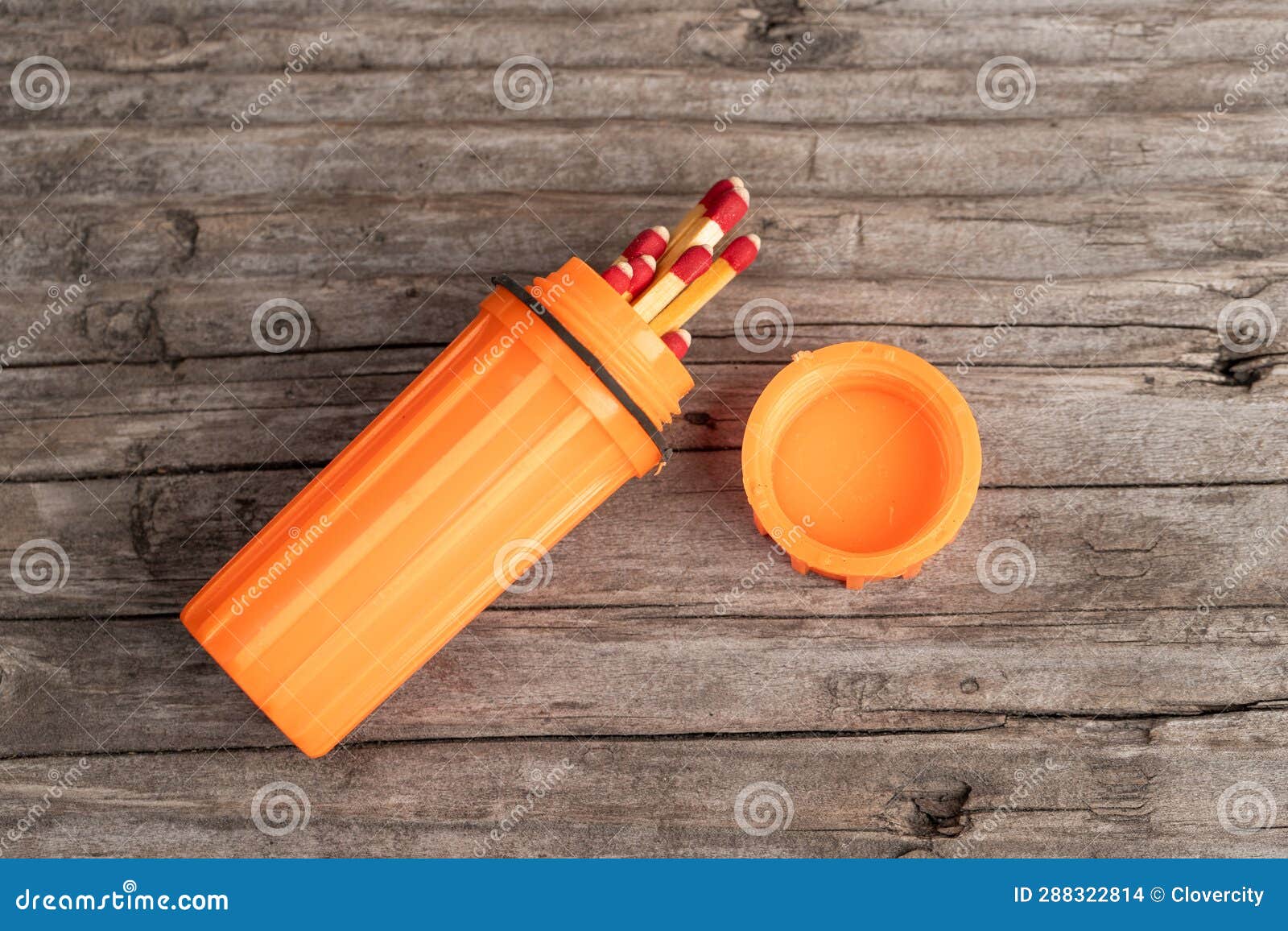 Wooden Matches in Watertight Container Stock Photo Image of preparedness, match 288322814