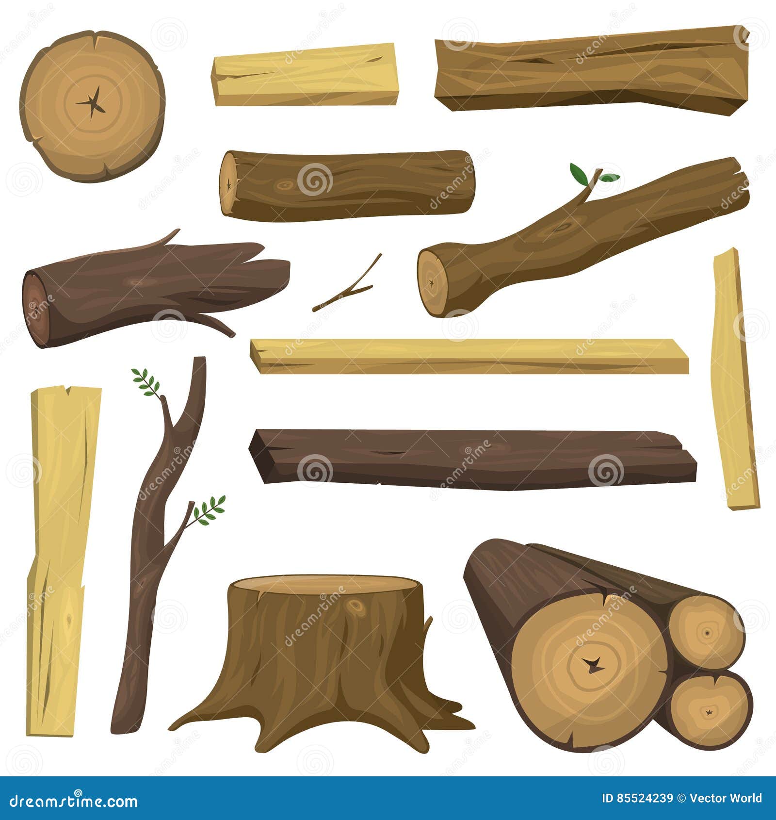 wooden materials tree logs  