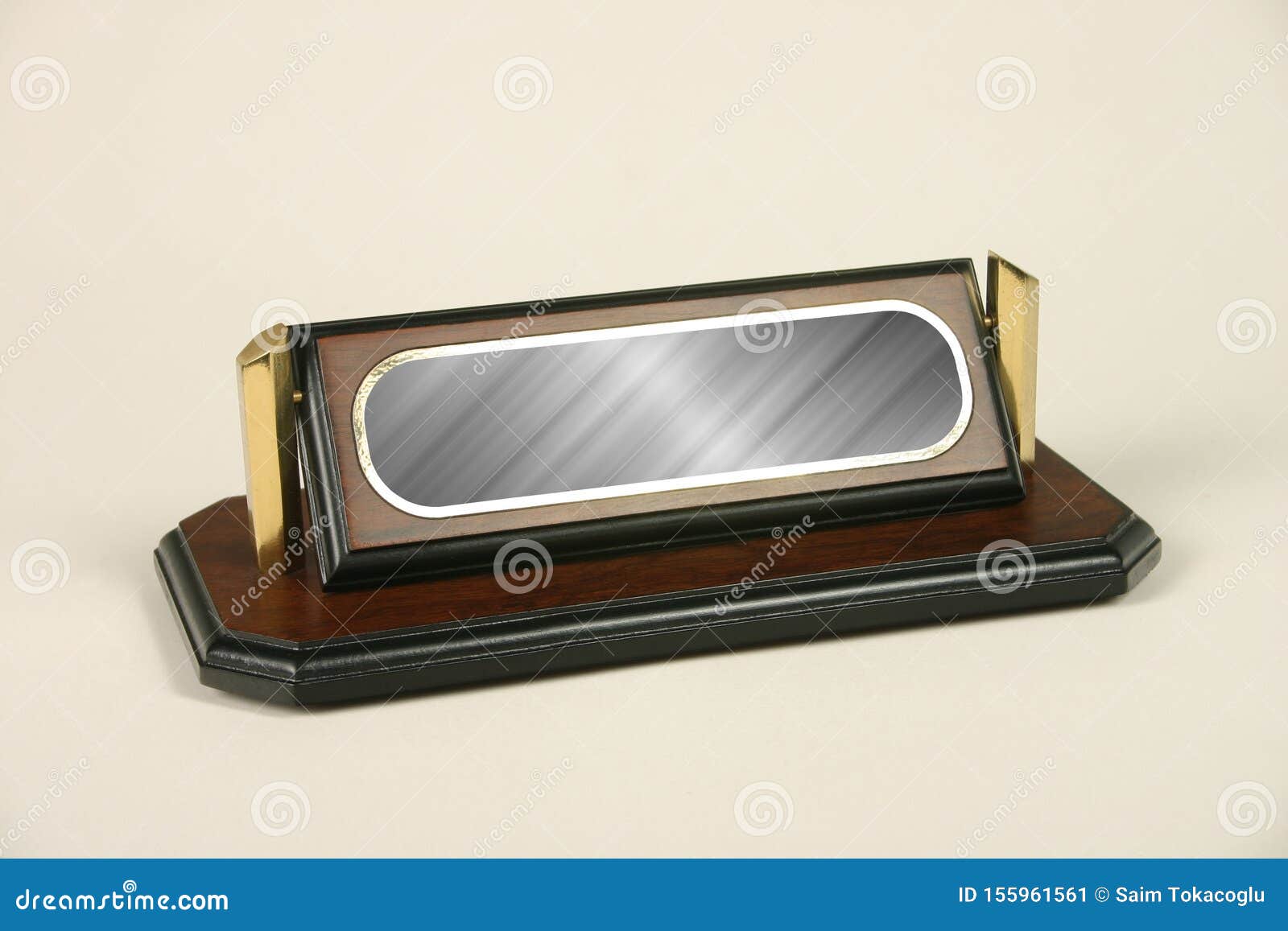 Wooden Base For Writing Name And Title Stock Image Image Of