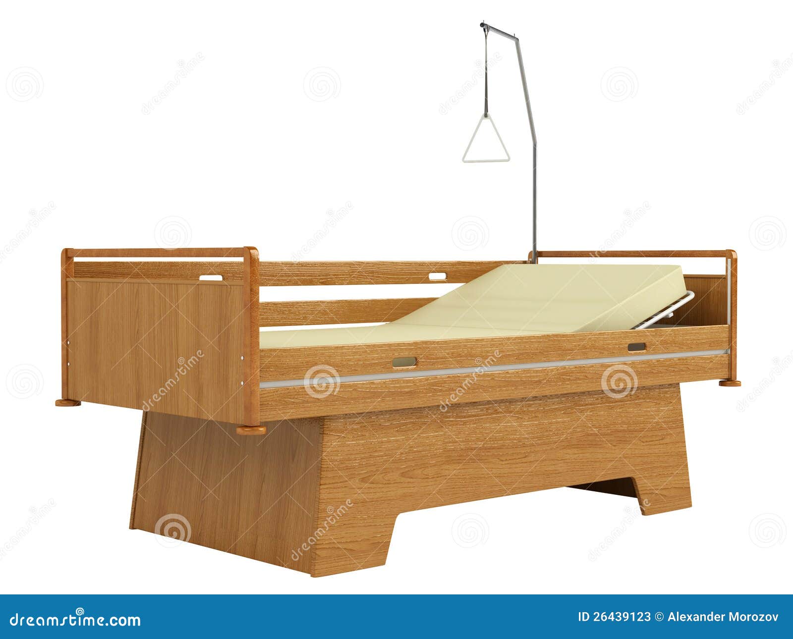 Wooden mobile hospital bed stock illustration. Illustration of gurney 26439123