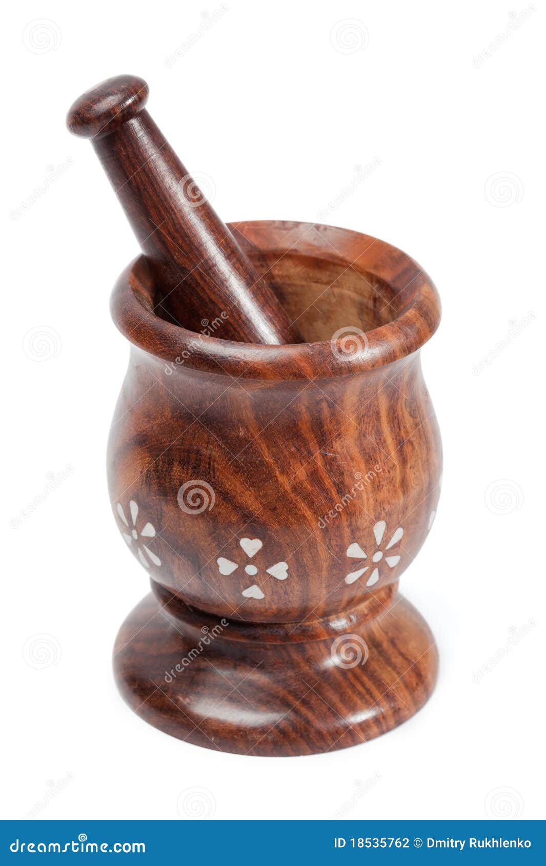 Wooden Mortar and Pestle Isolated Stock Photo Image of wood