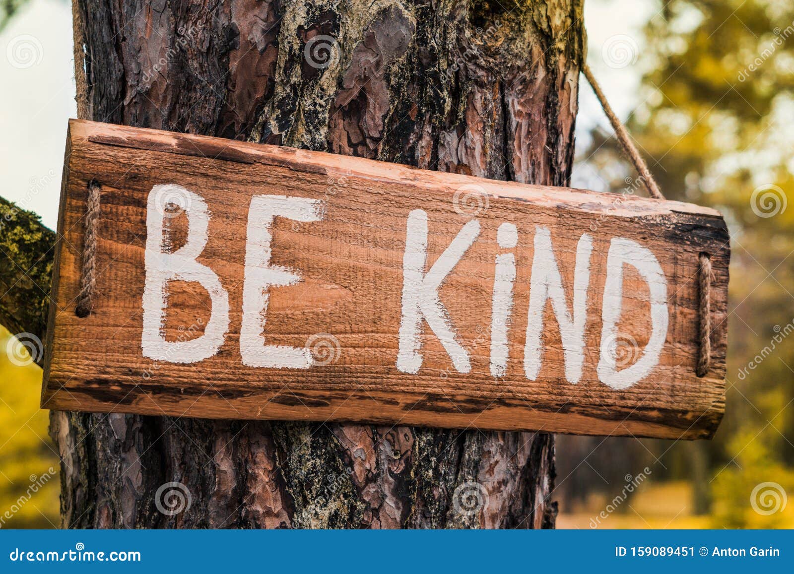 wooden motivating sign - be kind