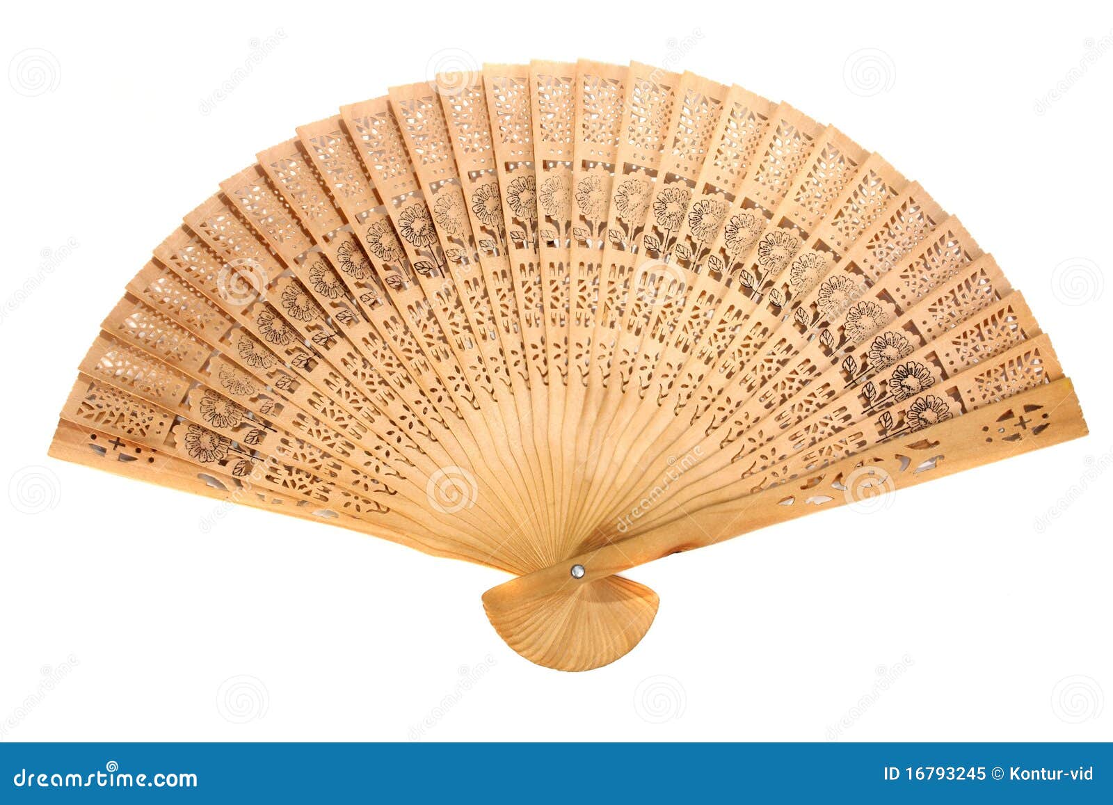Wooden oriental fan stock image. Image of decoration 16793245