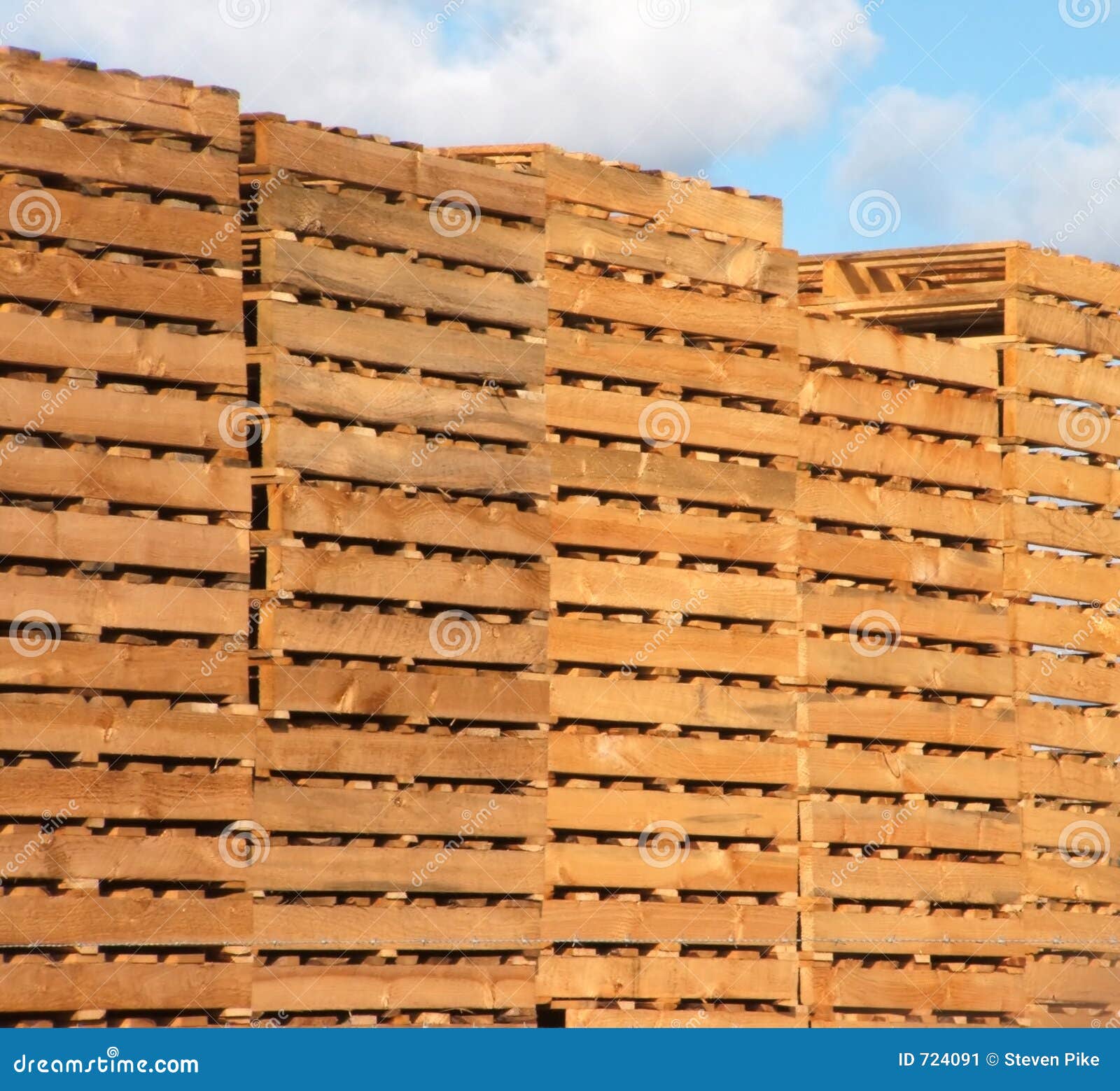 Wooden pallets stock image. Image of delivery, reused, pallet 724091