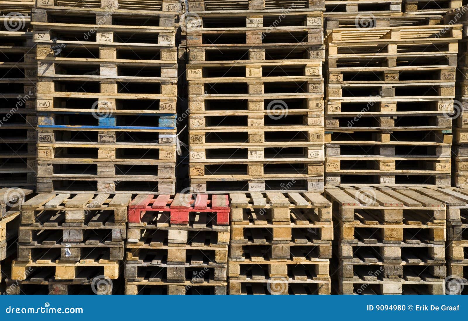 Wooden pallets stock photo. Image of euro, packaging, crate 9094980