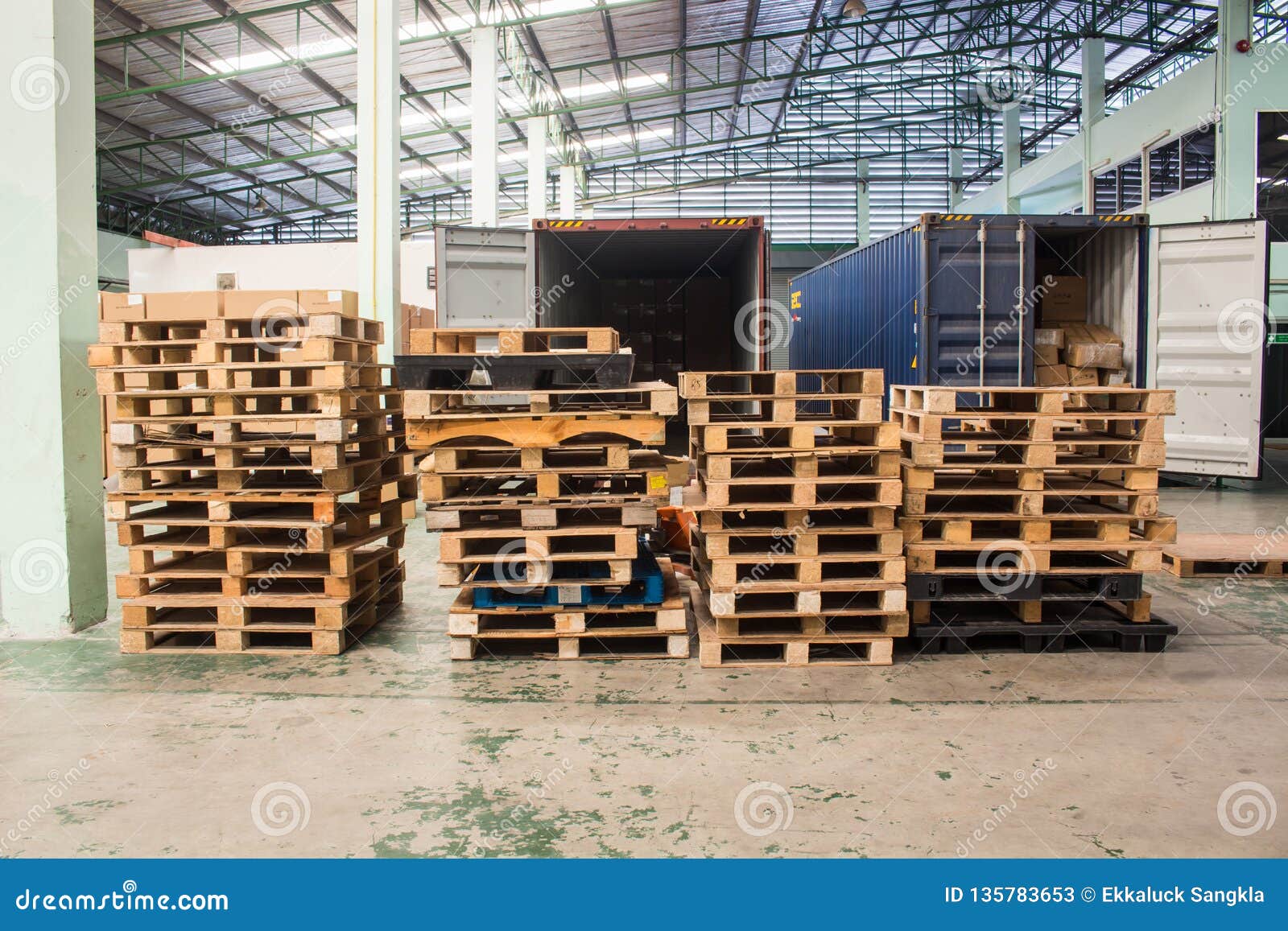 The Wooden Pallets, Pallets Ready for Use Stock Image Image of cargo
