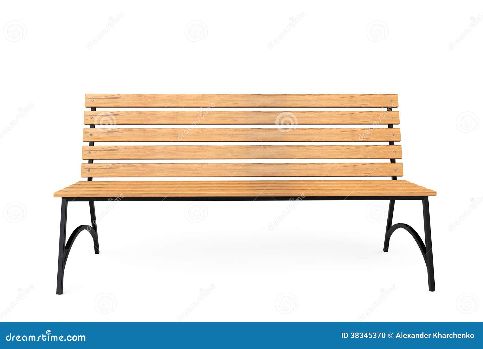 Wooden Park Bench stock photo. Image of design, chair 