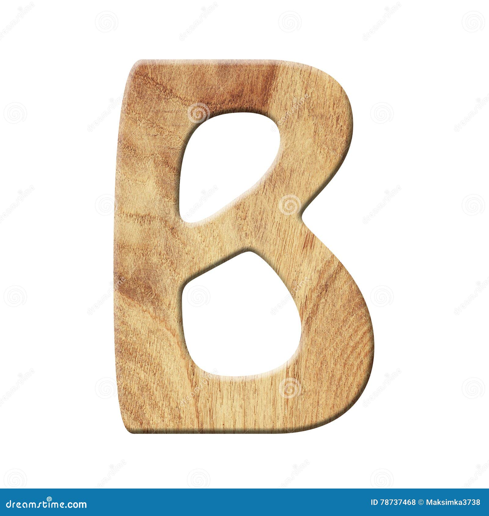 Wooden Parquet Alphabet Letter Symbol -B. Isolated on White Background ...