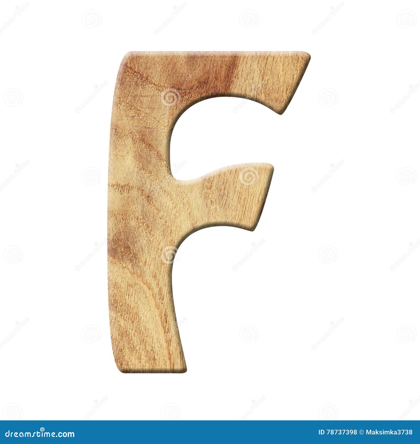 Wooden Parquet Alphabet Letter Symbol - F. Isolated on White Background ...