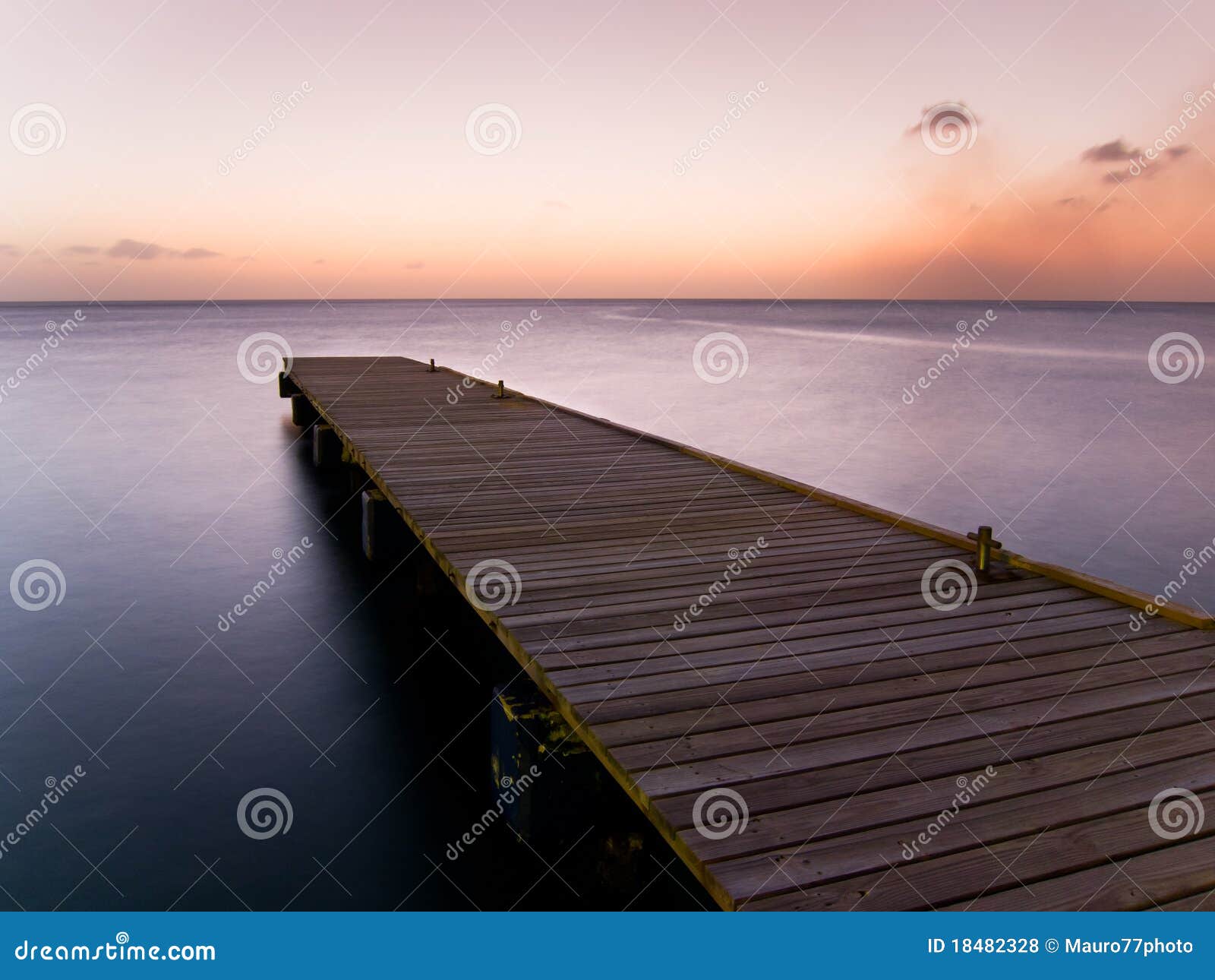 wooden pier at twilight