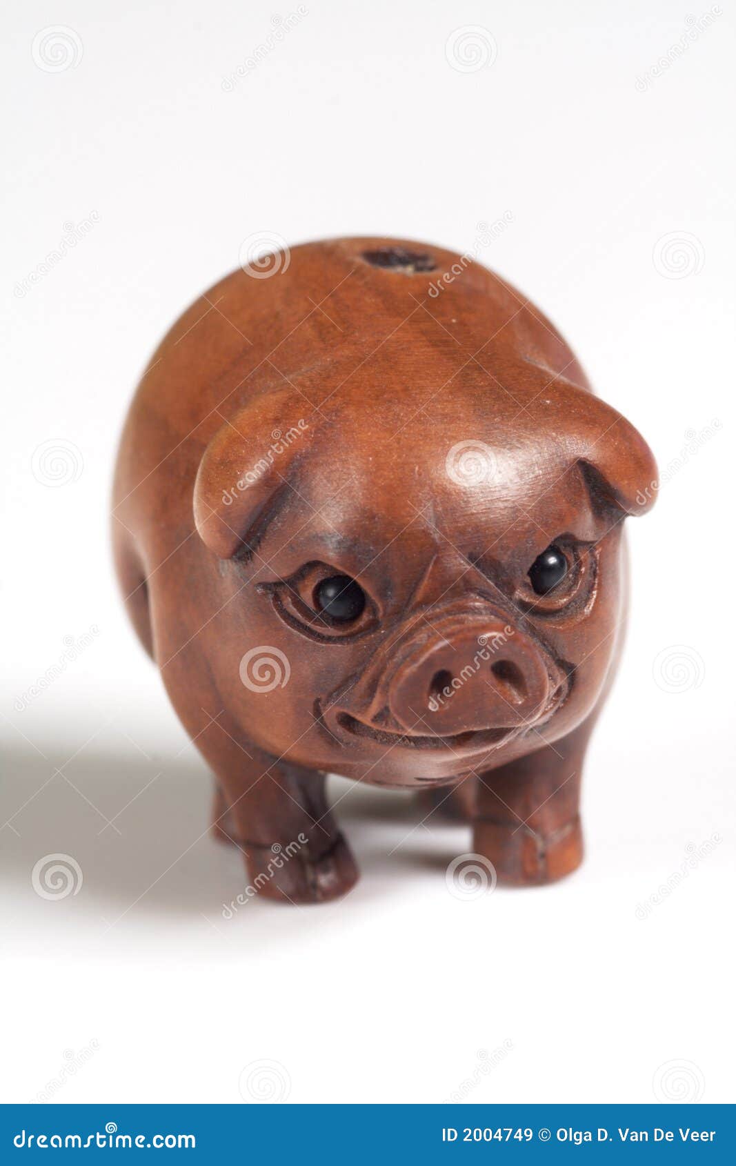Wooden pig ojime stock image. Image of wood, astrology 2004749