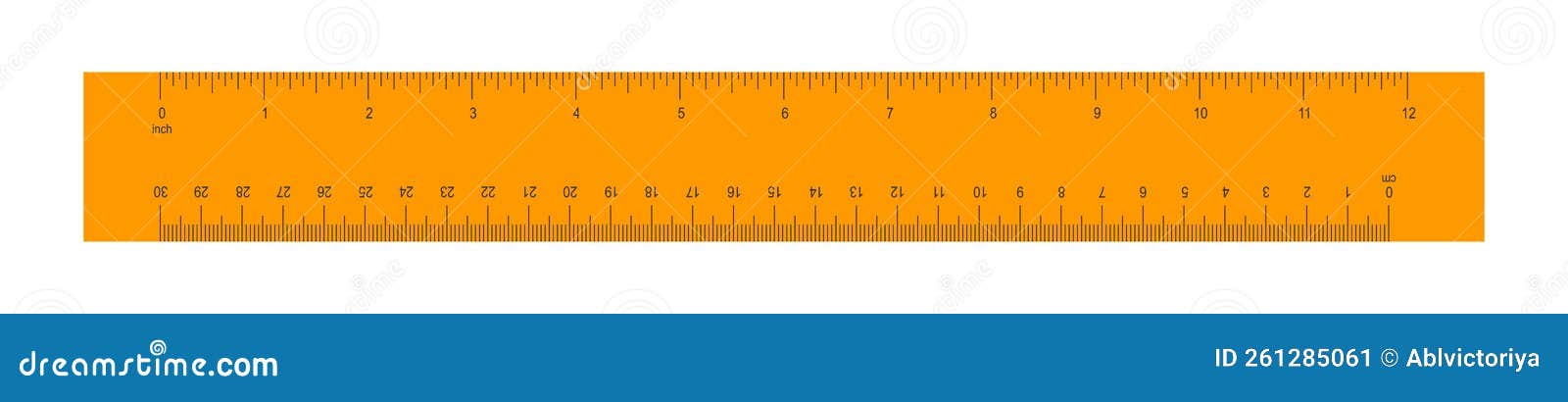 Horizontal Measuring Chart With 10 Centimeters Markup Scale Of Ruler