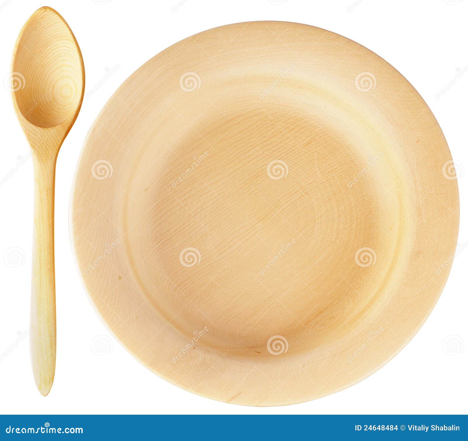 Wooden plate and spoon stock photo. Image of white, cooking 24648484
