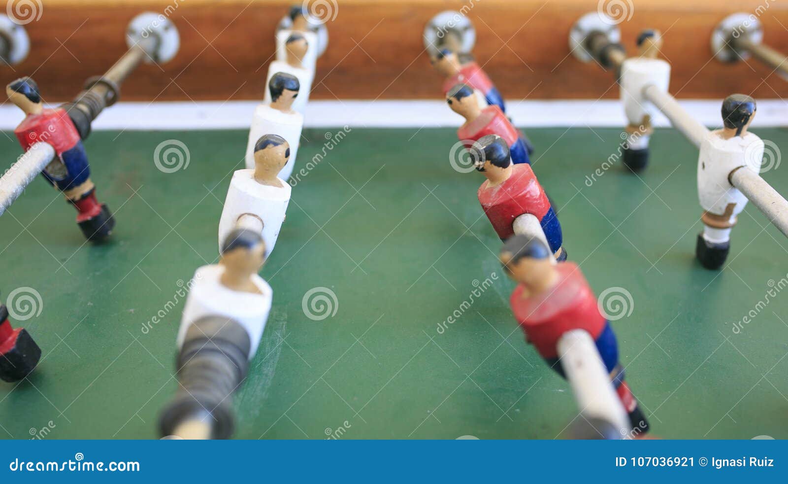 Wooden Players in a Foosball Table Stock Image Image of projectors