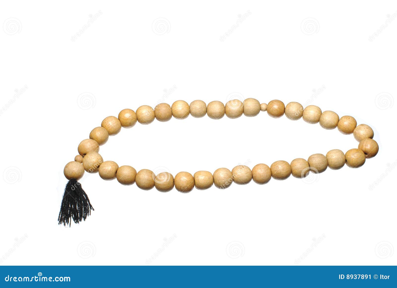 Wooden Prayer Beads Isolated Stock Image Image of closeup, decoration