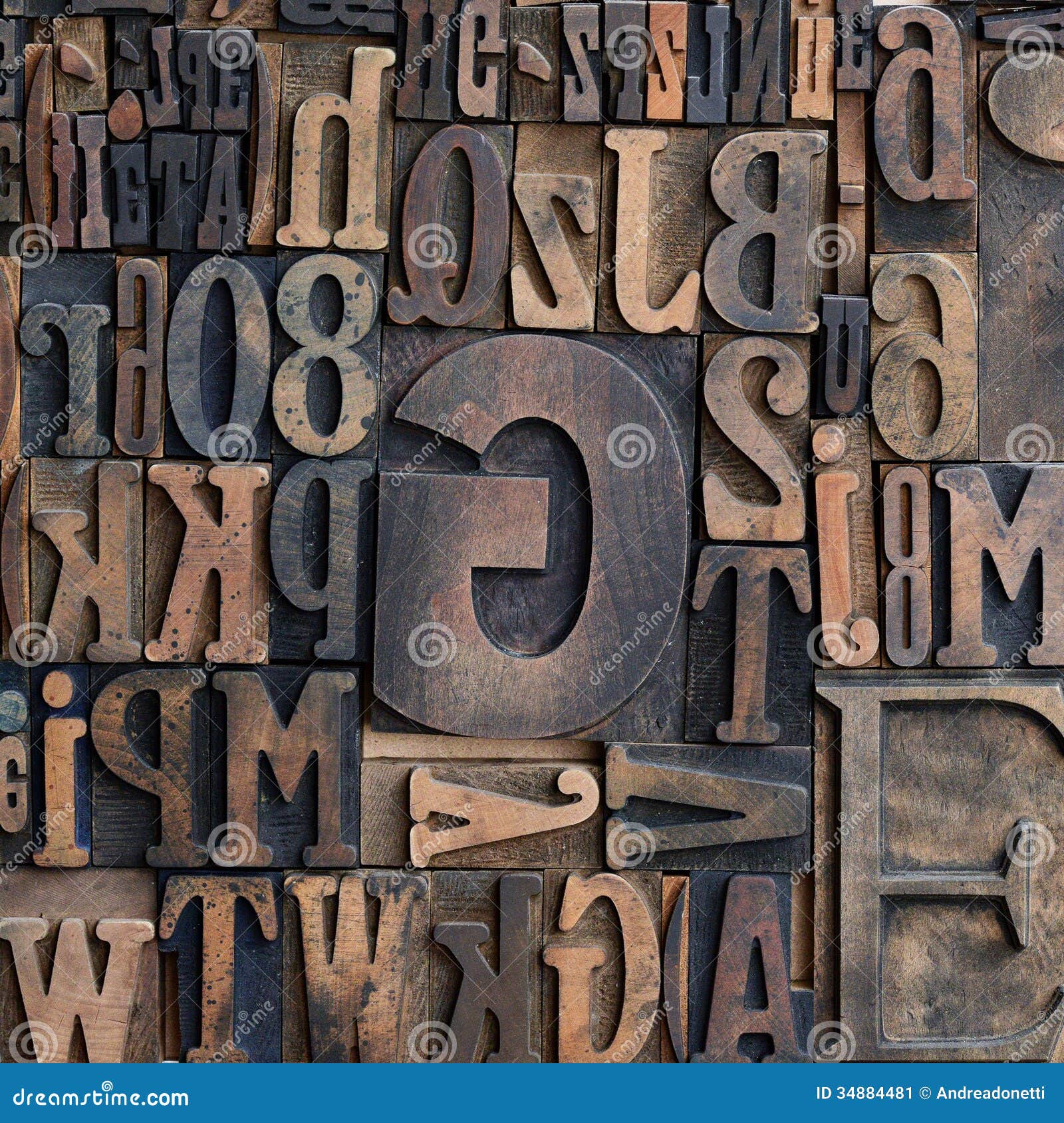Wooden Printers Typeface Letters Stock Image Image of pattern