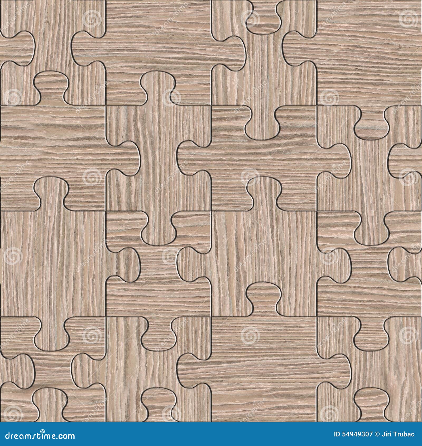 wooden puzzles assembled for seamless background - blasted oak