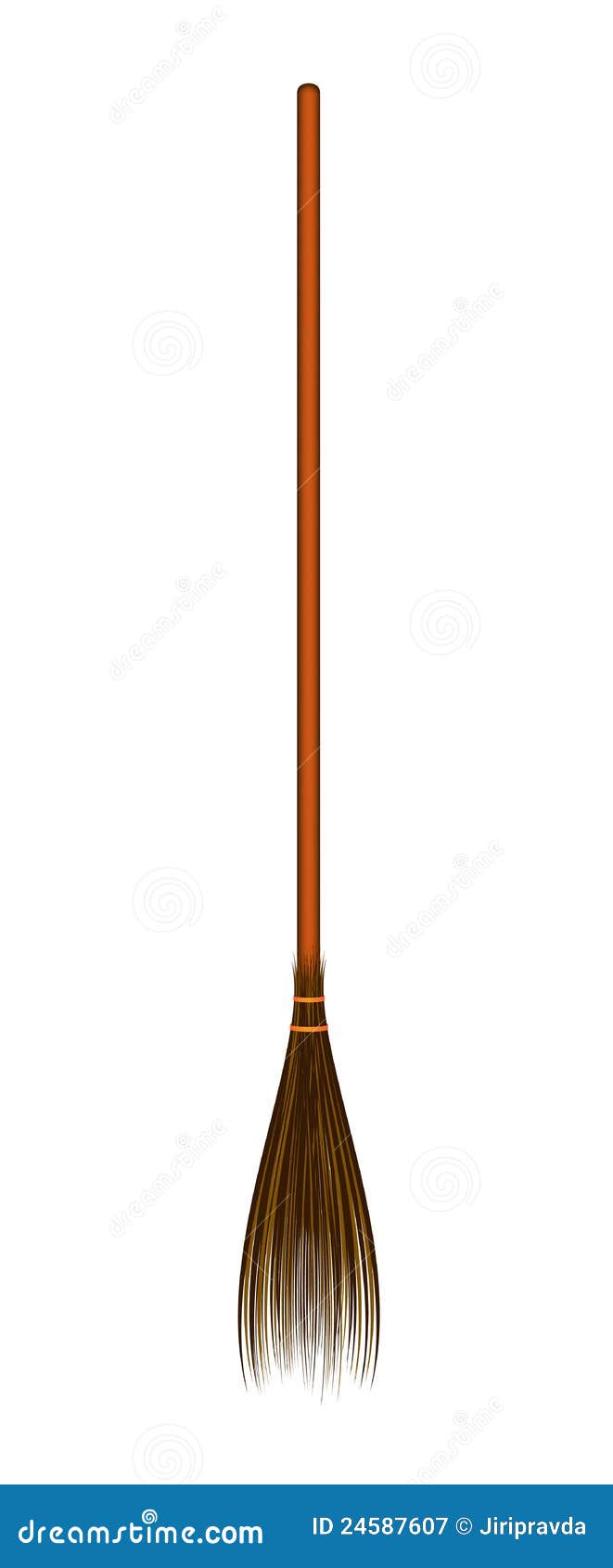 Wooden realistic broom stock vector. Illustration of white 24587607