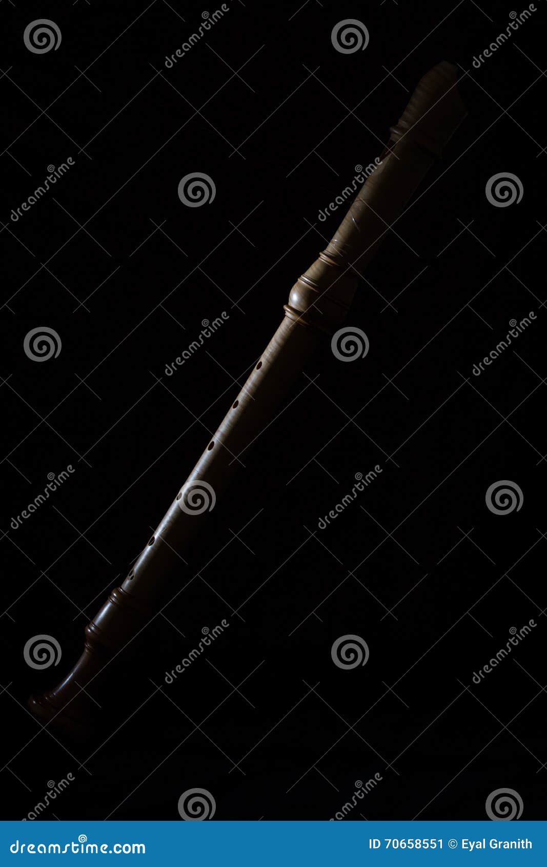Wooden Recorder with Black Background Stock Image Image of music, beautiful 70658551