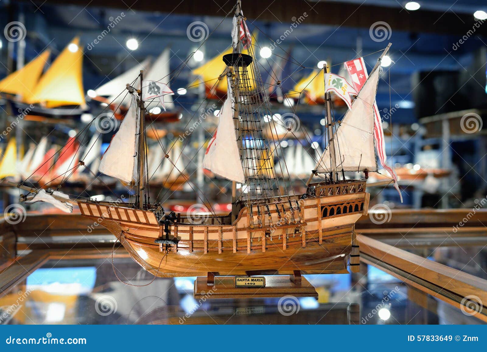 Wooden Replica Of The Old Famous Vessel Editorial Stock 