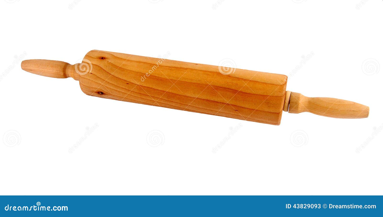 Wooden roller for dough stock image. Image of flour, isolate 43829093