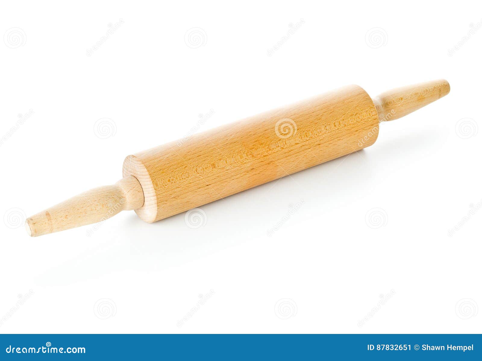 Wooden Rolling Pin Kitchen Utensil Over White Stock Image Image of tool, rolling 87832651