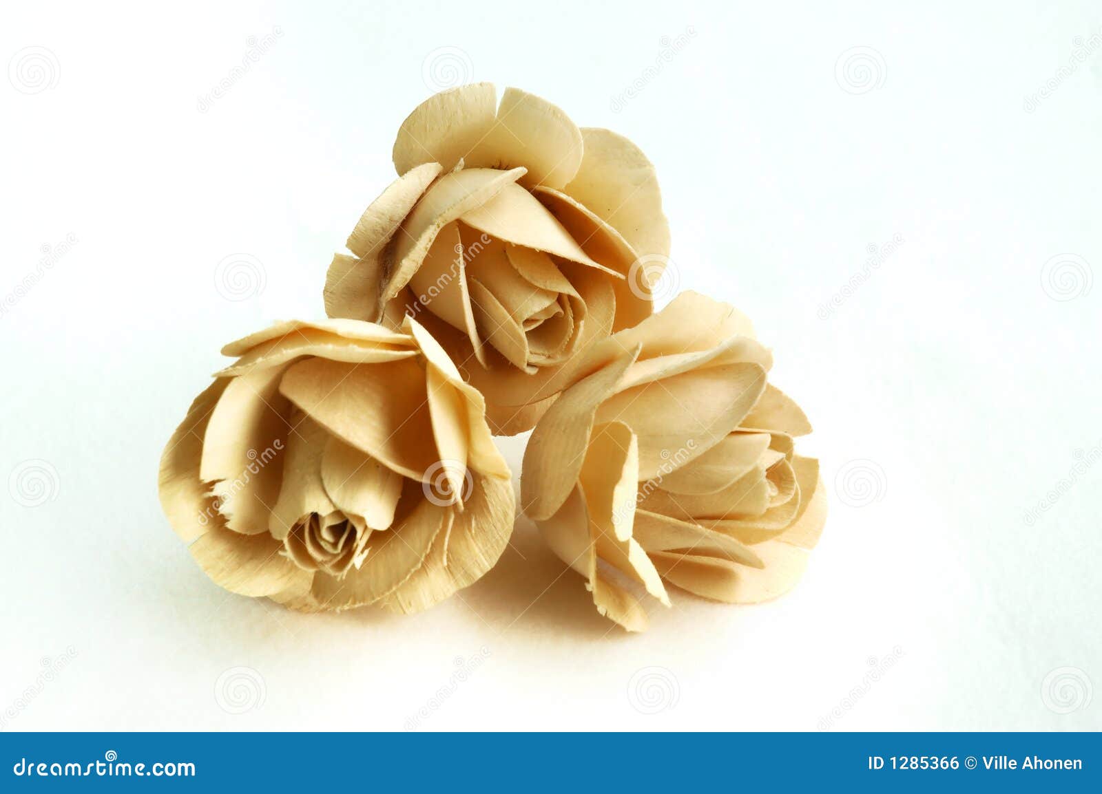 Wooden roses stock photo. Image of wood, rose, three, group 1285366