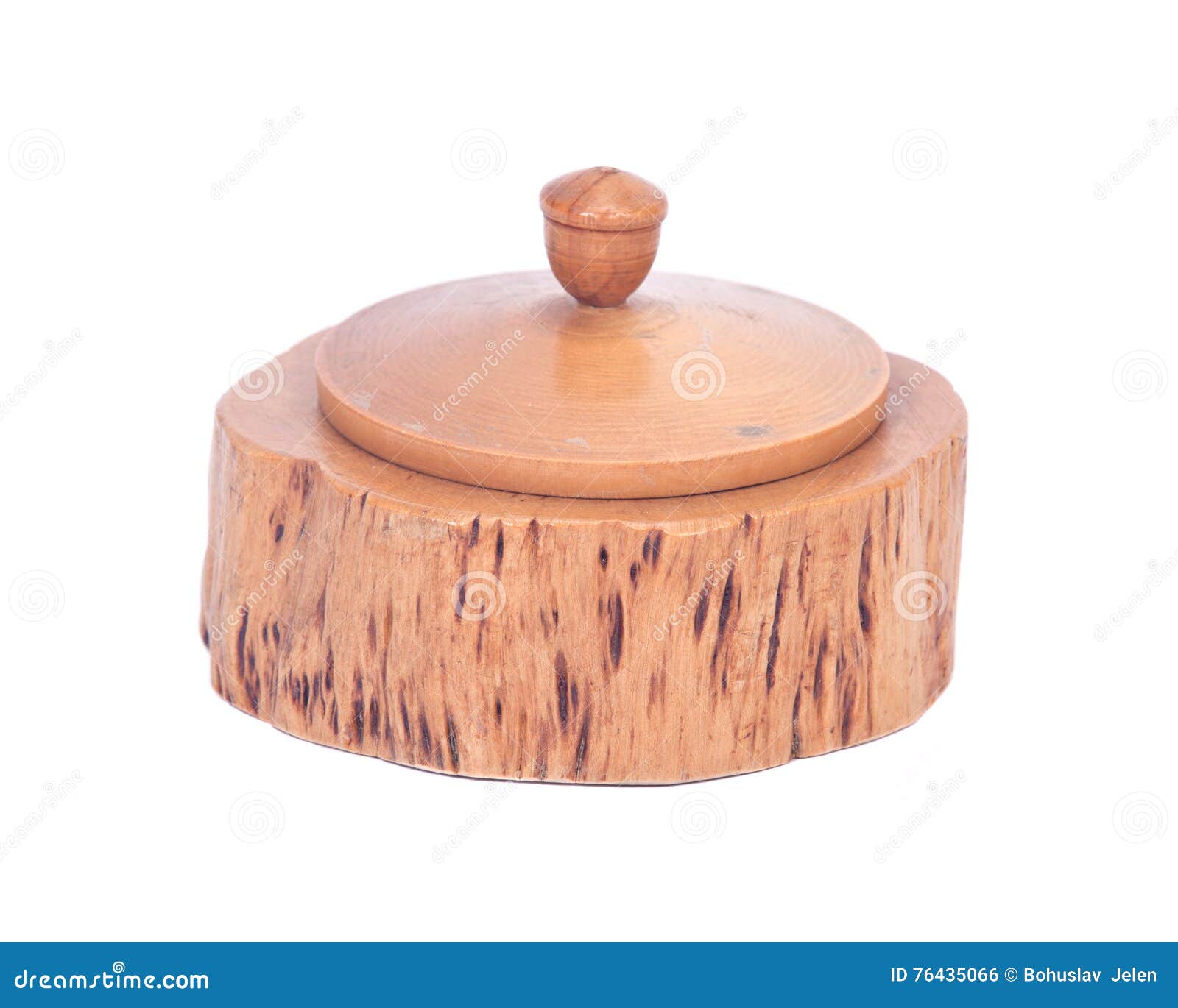 Wooden round box stock photo. Image of object, deliver 76435066