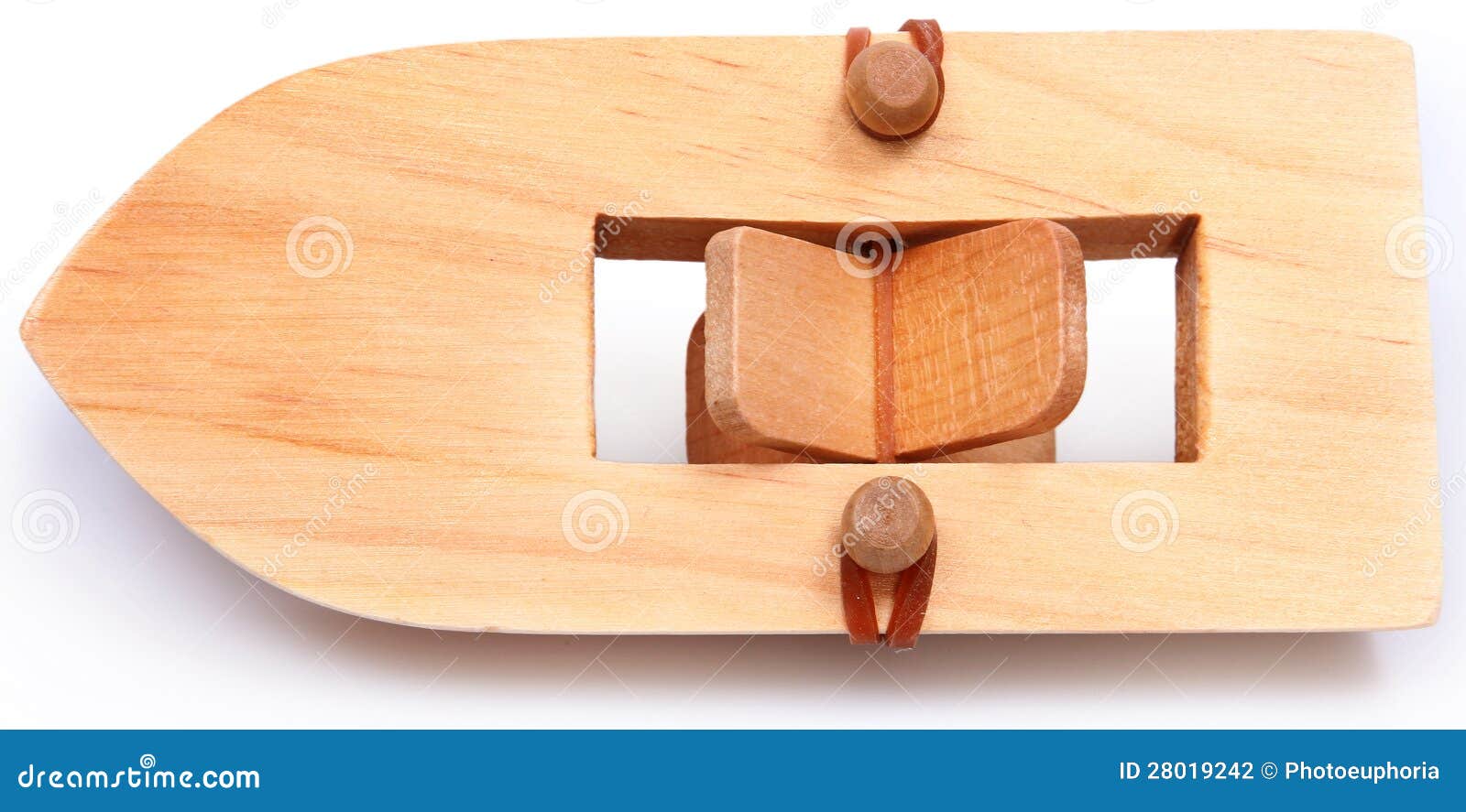 Wooden Rubberband Powered Paddleboat Stock Photo - Image 