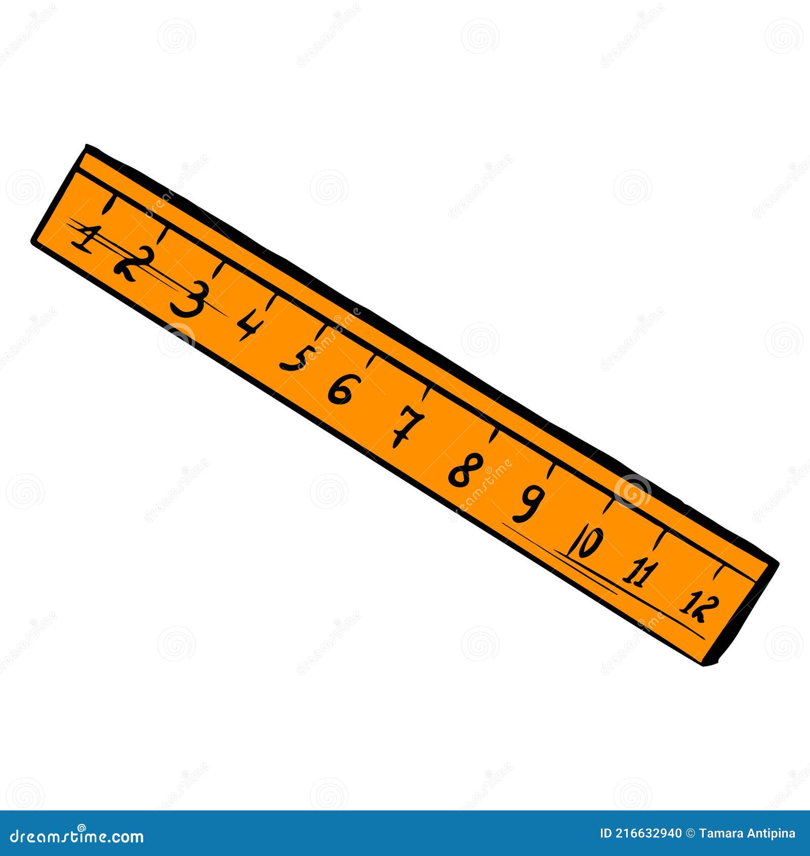 Wooden School Ruler, 6