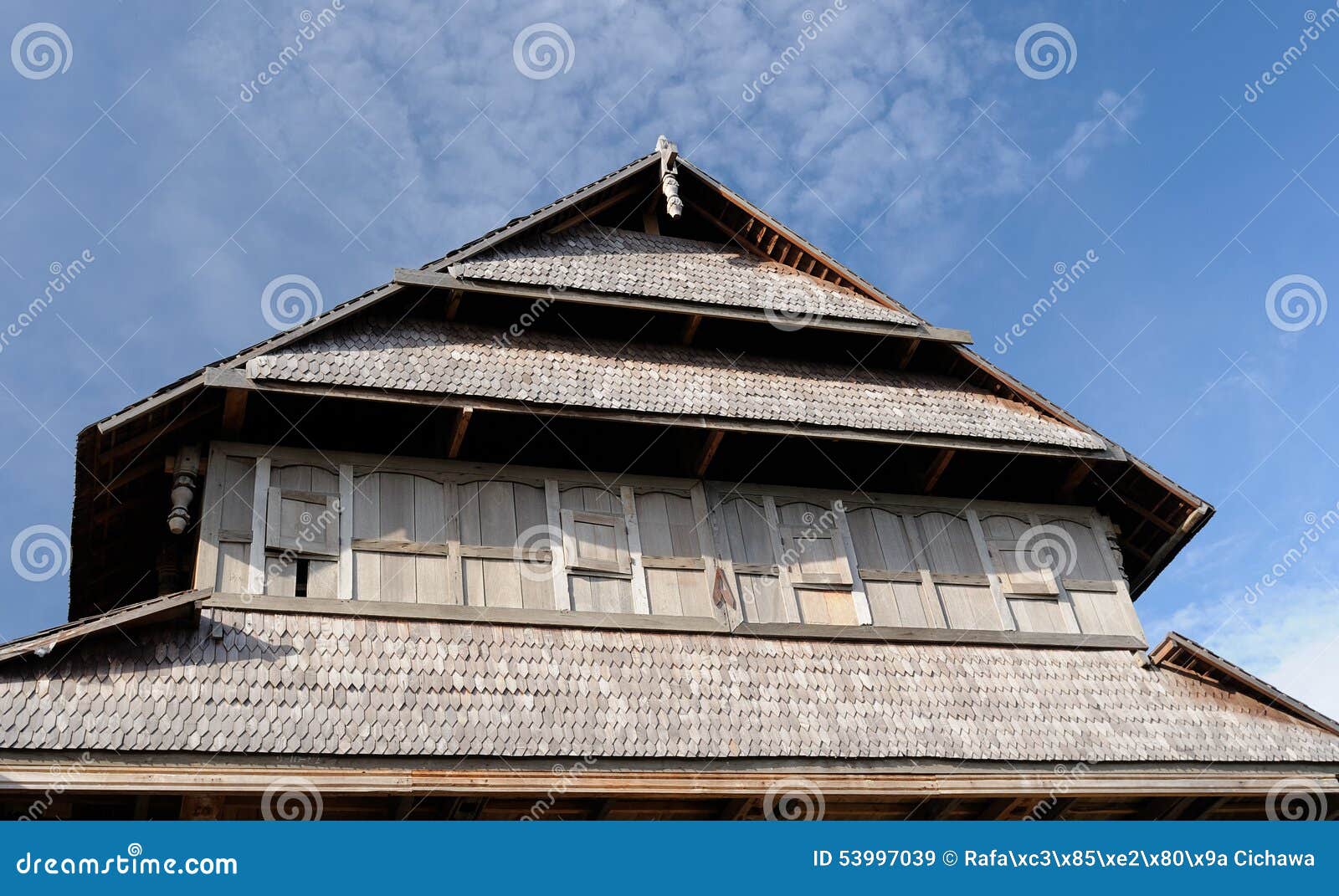 wooden rumah istana sumbawa palace of the sultan in the sumbawa besar town in indonesia