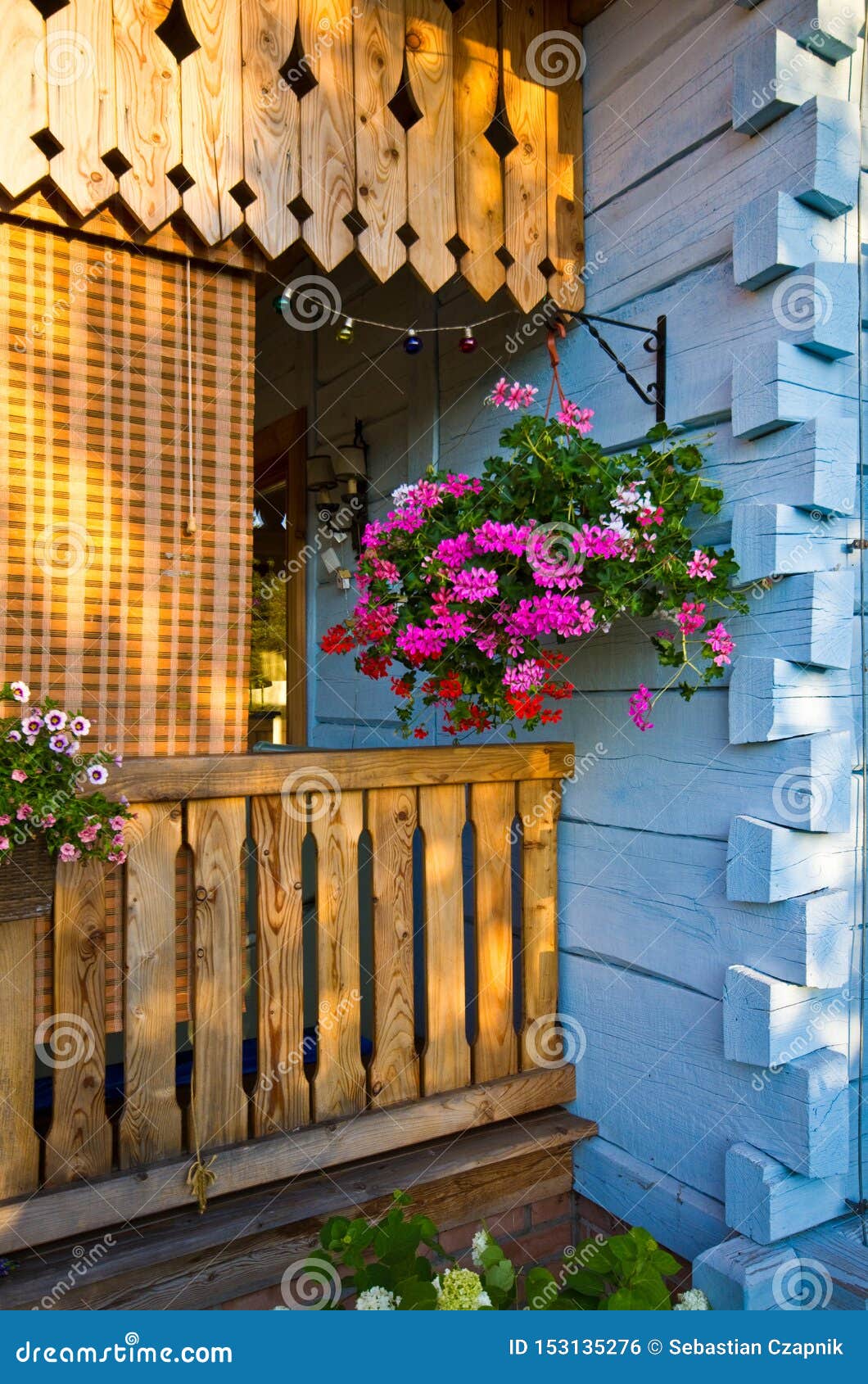 wooden rural house in poland, roztocze region