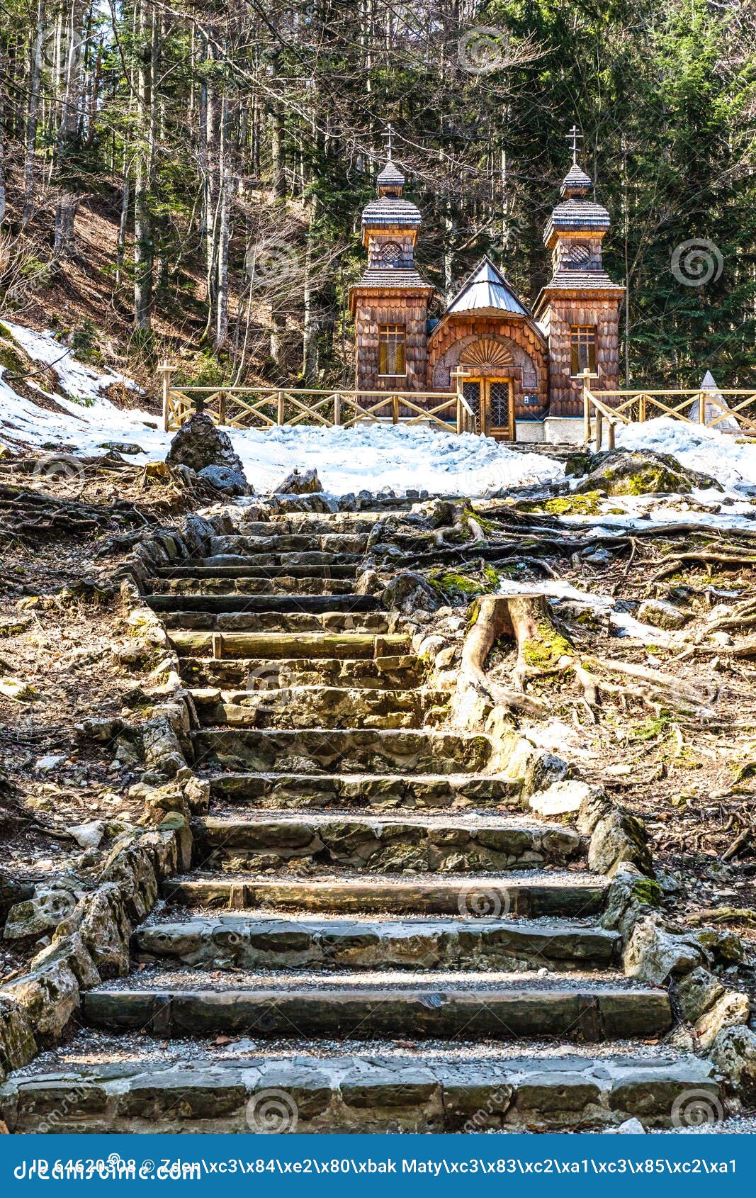 wooden russian chapel on the vrsic pass-slovenia