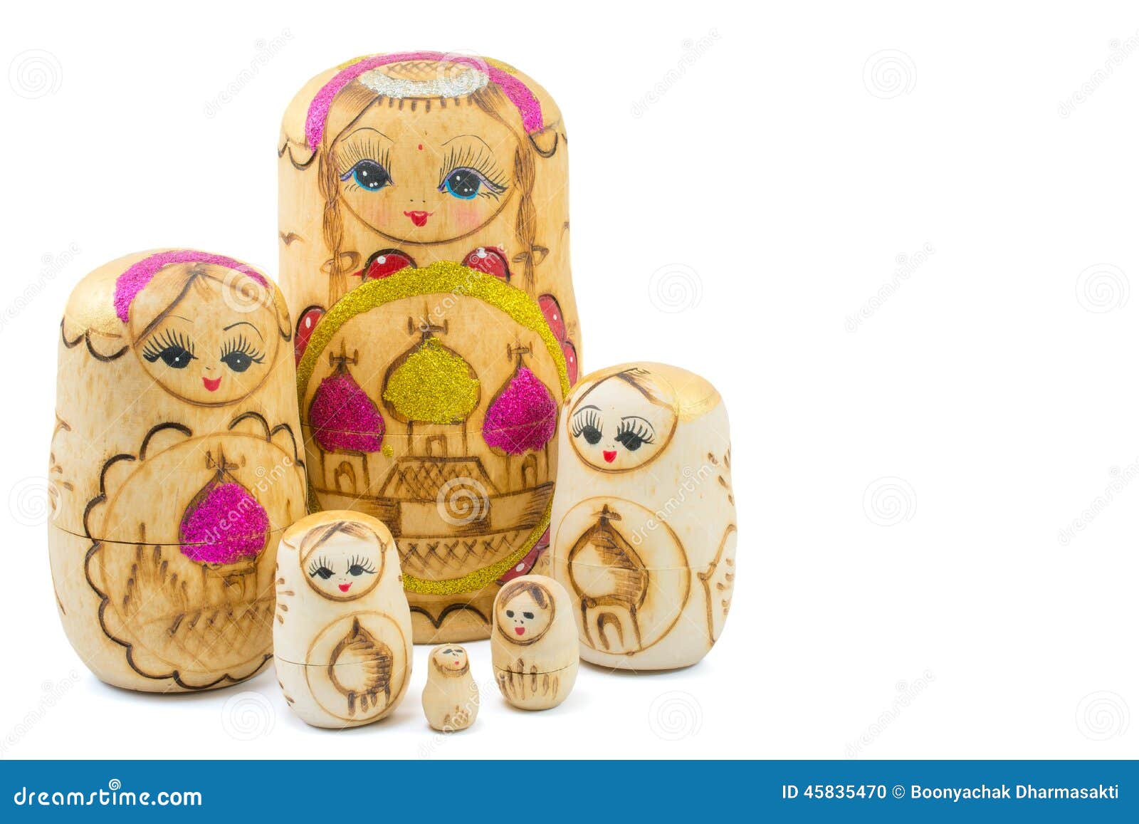 Wooden russian dolls stock photo. Image of mother, babushka 45835470