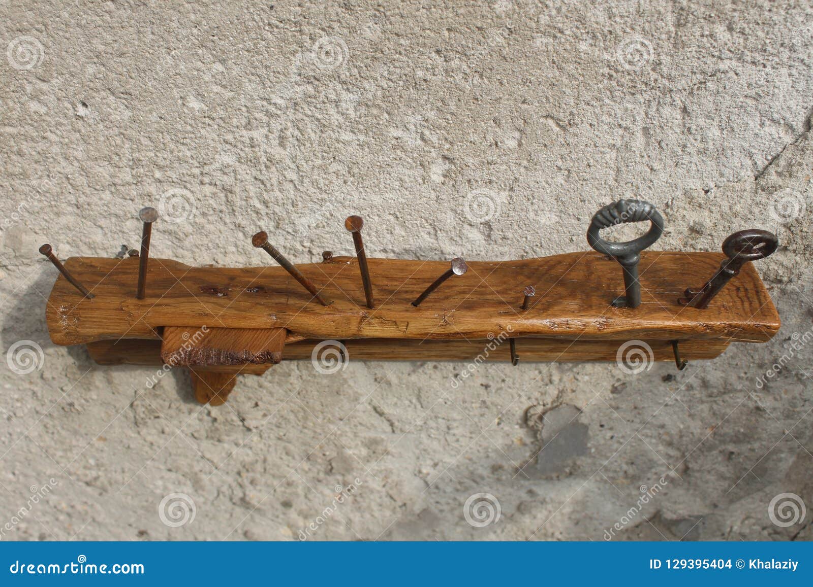 Wooden Rustic Handmade Keyholder Stock Photo Image Of Detail