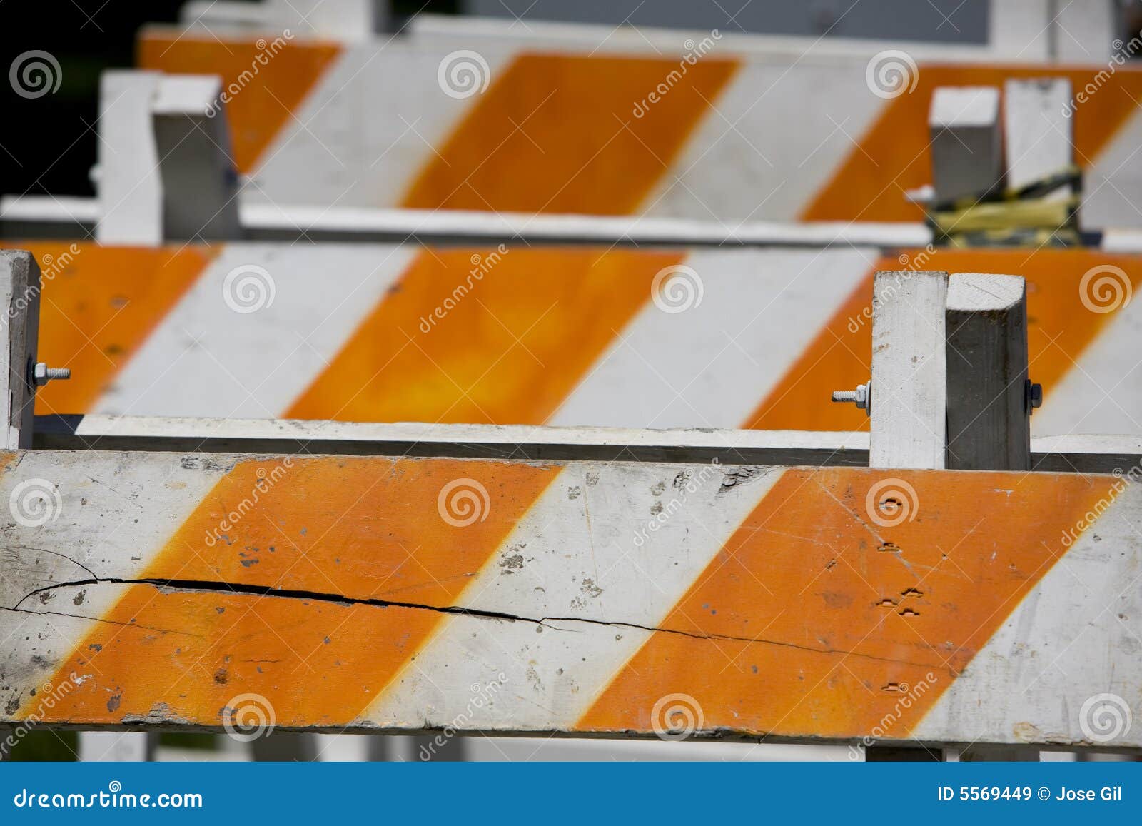 Wooden Safety Barrier 2 stock image. Image of danger, roadwork 5569449