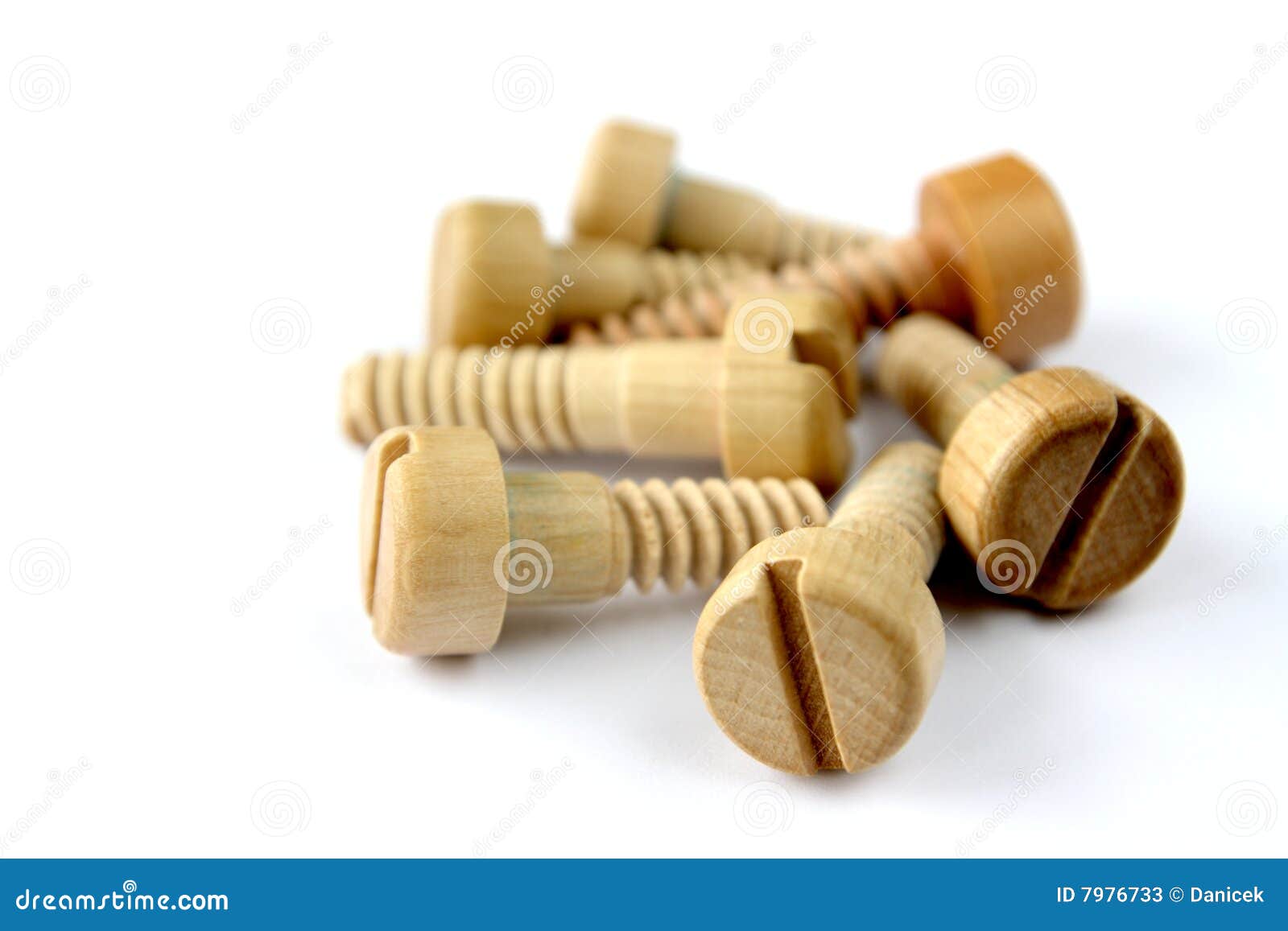 Wooden screw-bolts stock image. Image of educate, play - 7976733