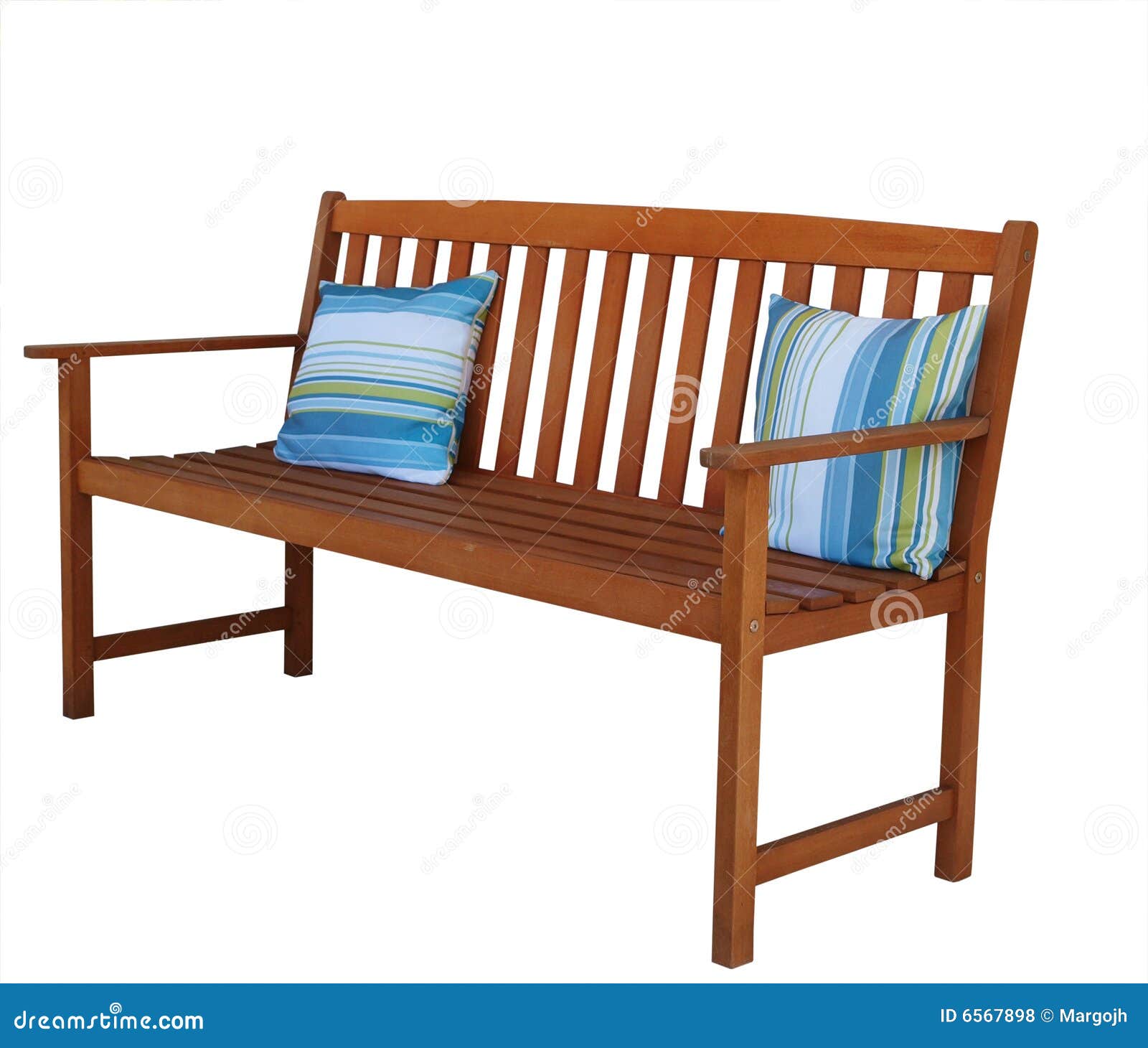 Wooden Seat with Cushions stock photo. Image of minimalism 6567898