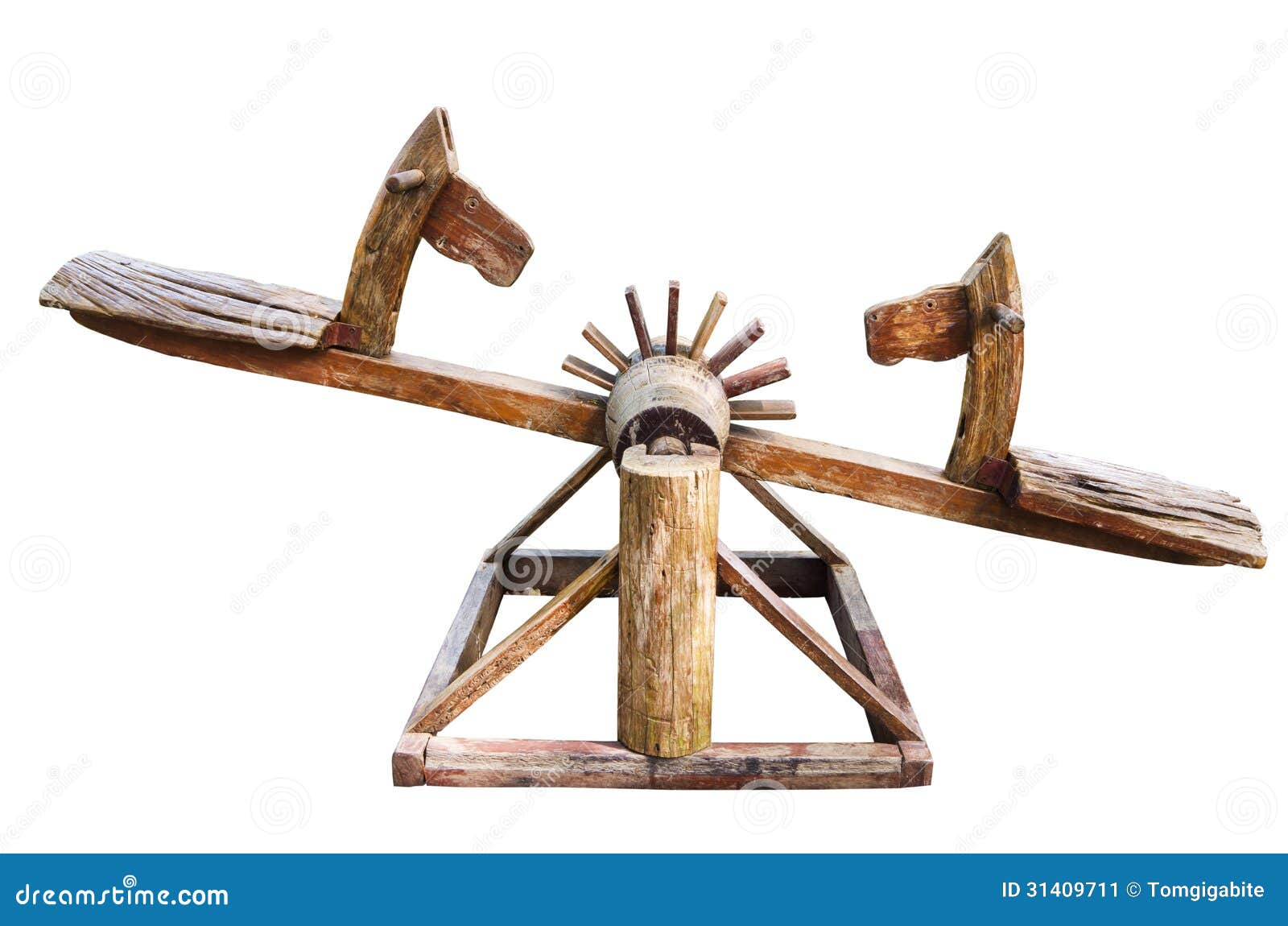 Wooden Seesaw Stock Image - Image: 31409711