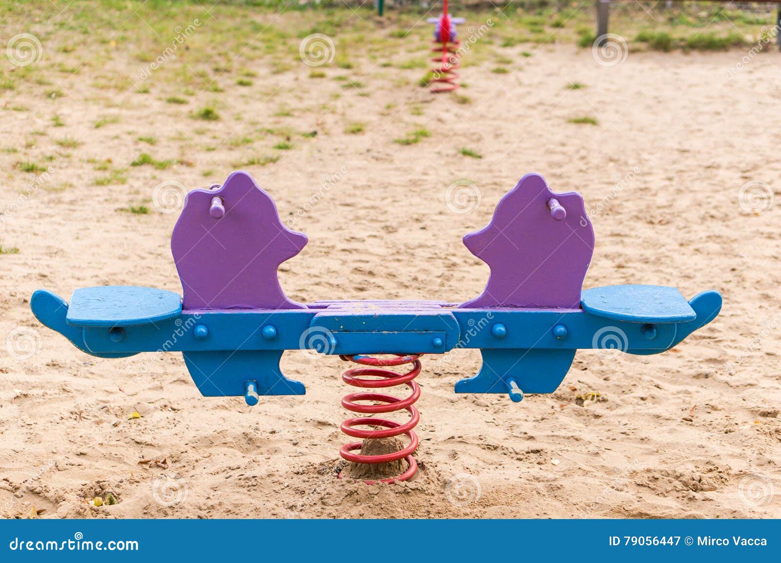 Wooden seesaw stock image. Image of equipment, ground - 79056447