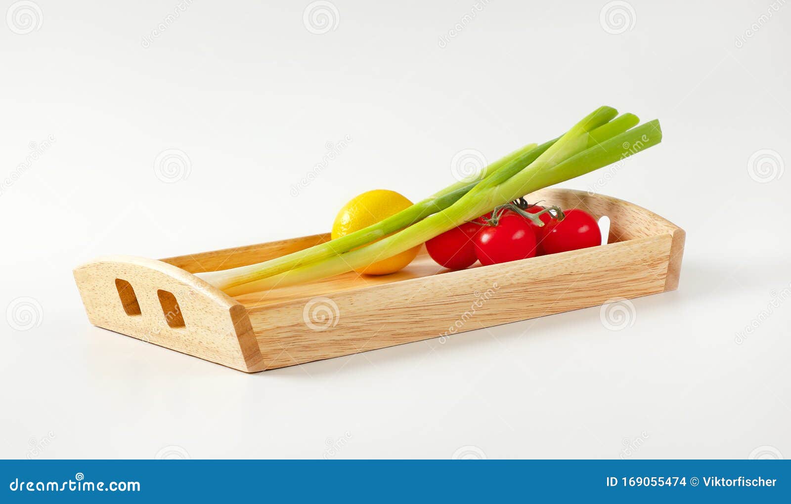 Wooden Serving Tray Wit Fresh Vegetables And Fruit Stock Photo Image Of Fresh Handles 169055474