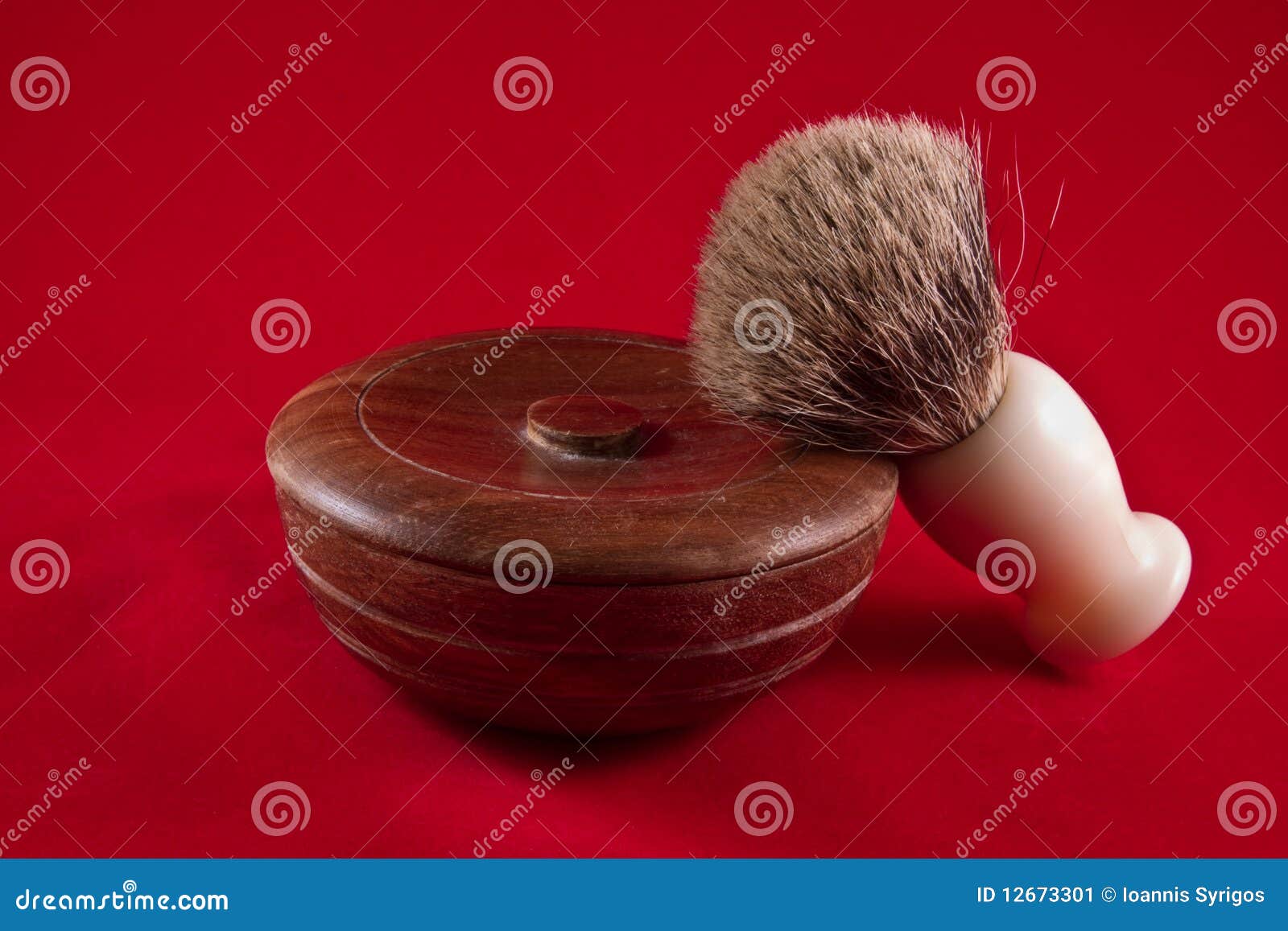 Wooden Shaving Soap Bowl and Brush Stock Image Image of ivory, salon
