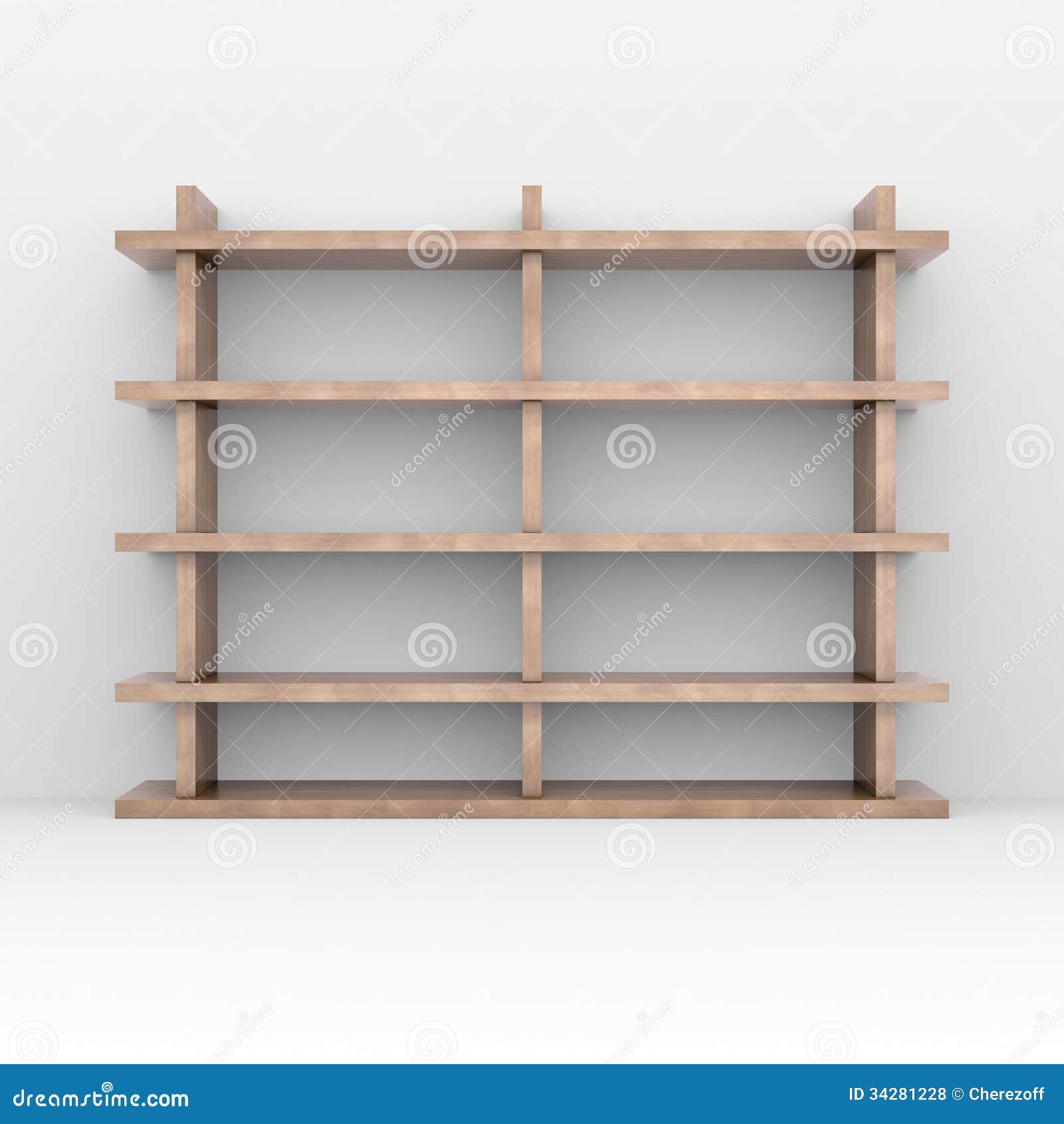 Wooden shelves stock illustration. Illustration of clean - 34281228