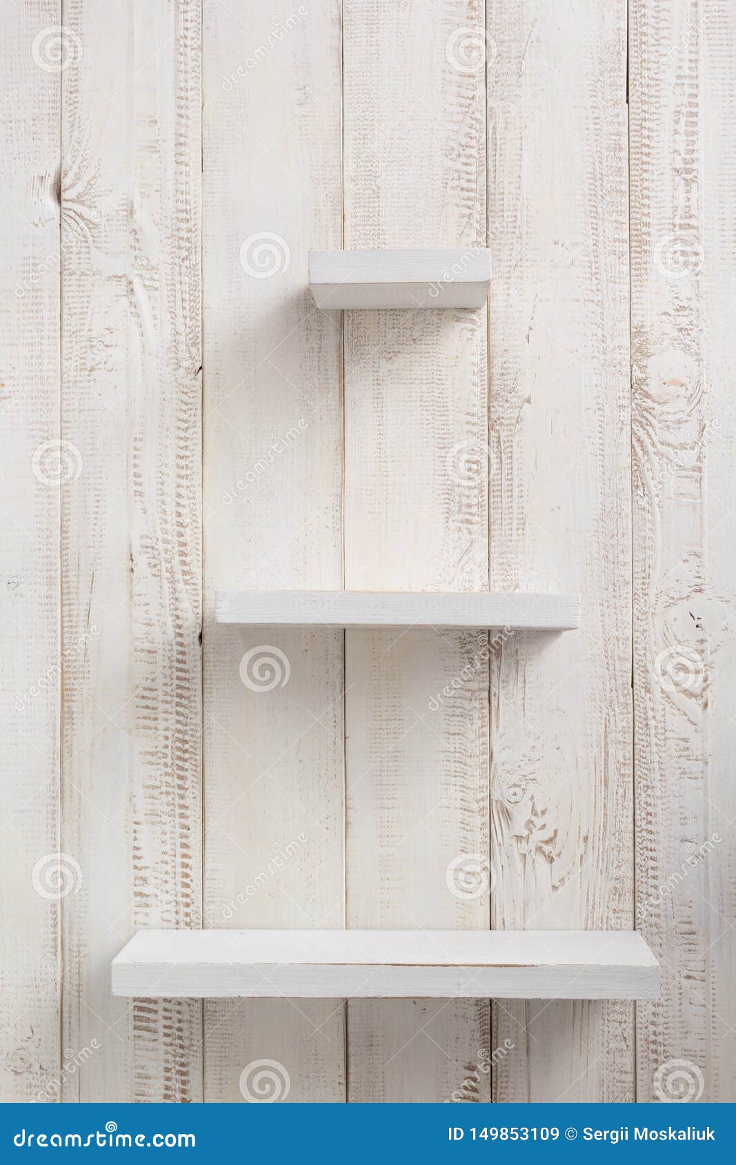 Wooden Shelves at White Background Stock Image Image of housework
