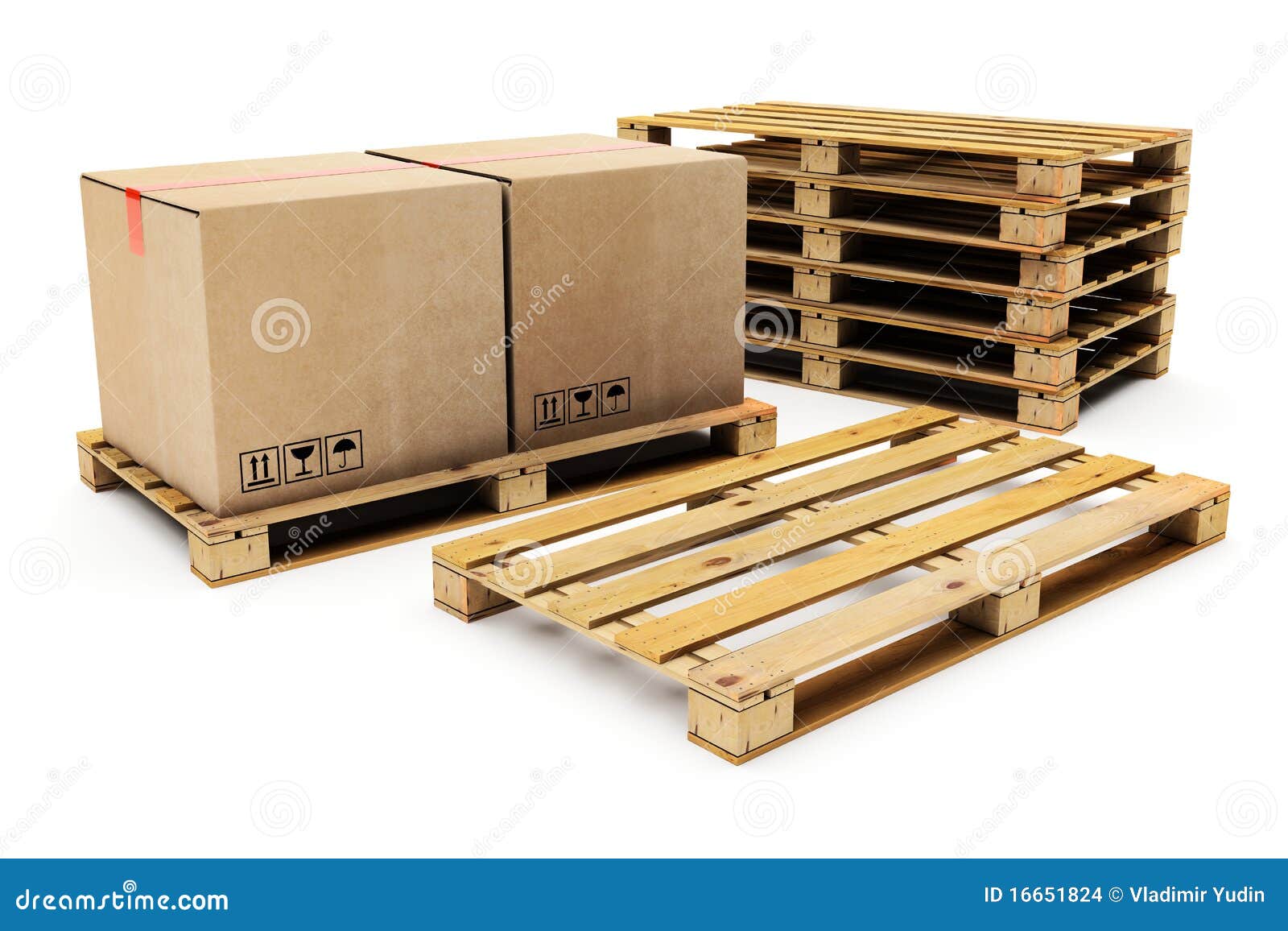 Wooden Shipping Pallet Stock Images - Image: 16651824